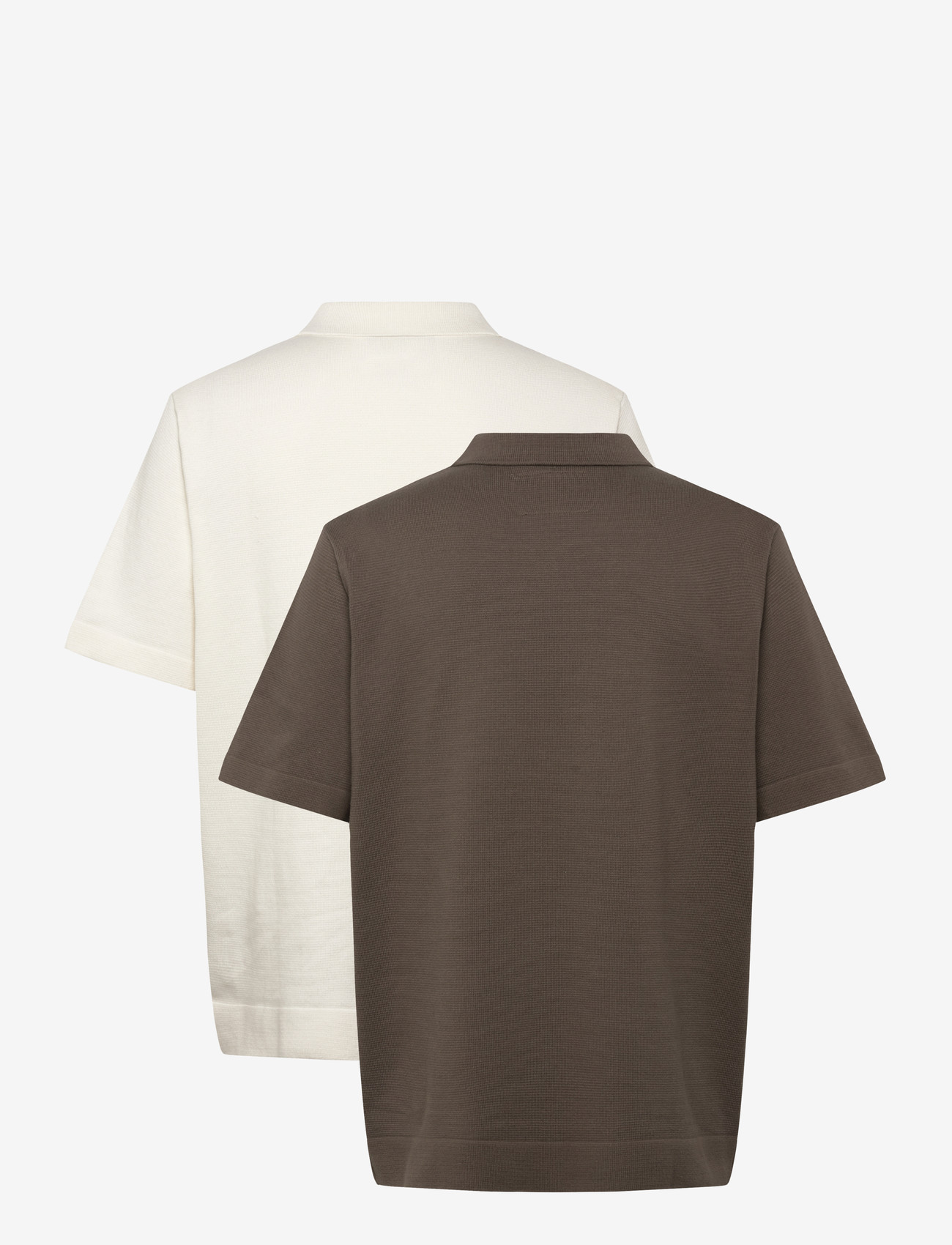 Jack & Jones - JPRBLAMILANO SPRING KNIT ZIP POLO 2PK MP - polostrik - cloud dancer - 1