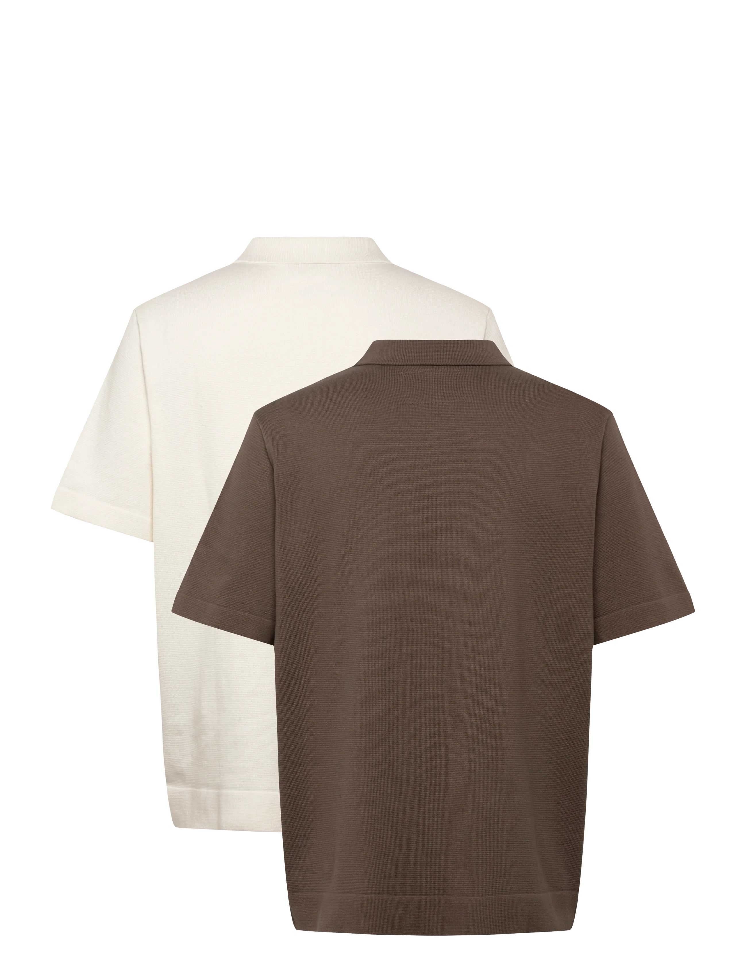 Jack & Jones - JPRBLAMILANO SPRING KNIT ZIP POLO 2PK MP - gestrickte polohemden - cloud dancer - 1