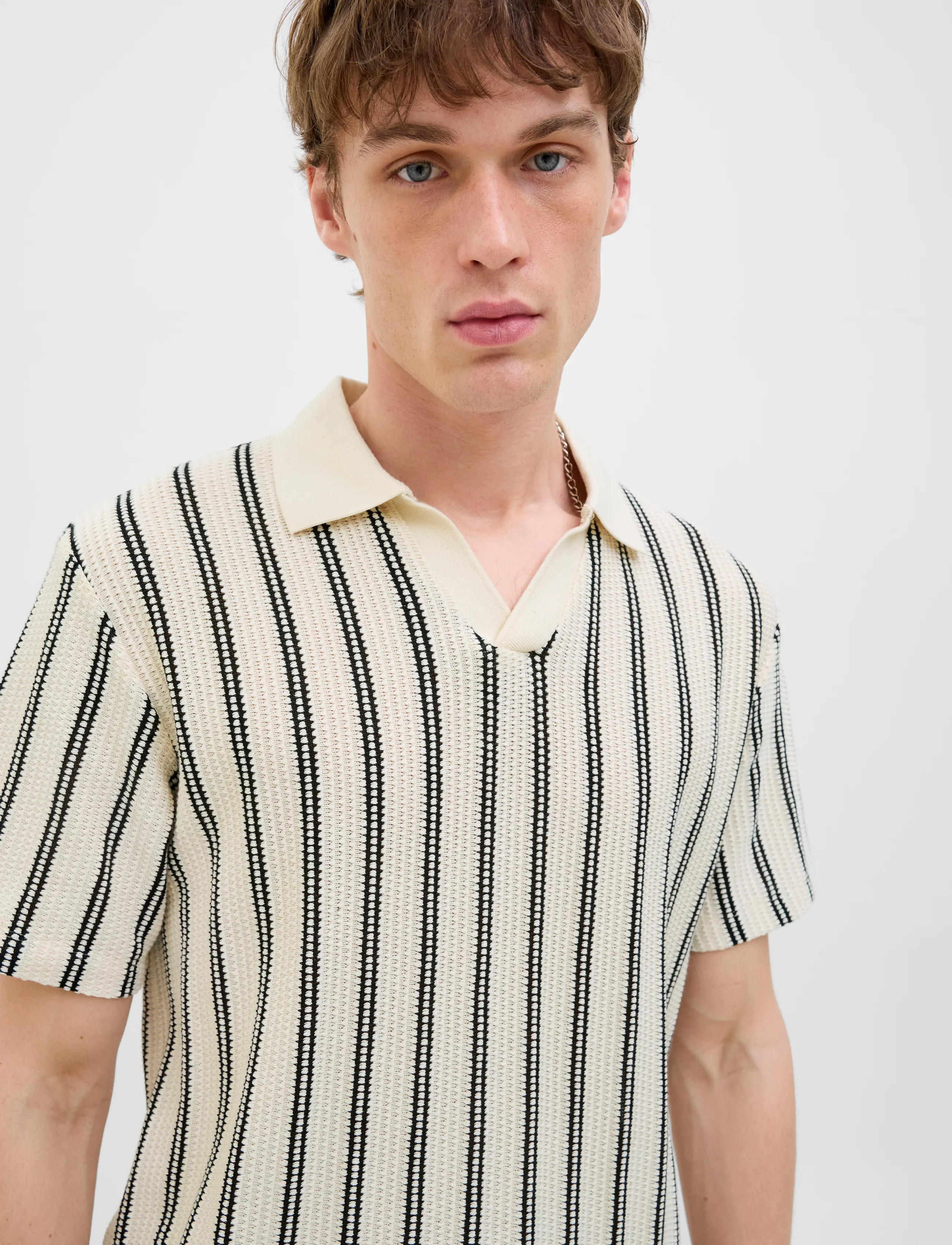 Jack & Jones - JPRBLUHARRY SS SPLIT NECK POLO SN 2PK MP - kortærmede poloer - cloud dancer - 3