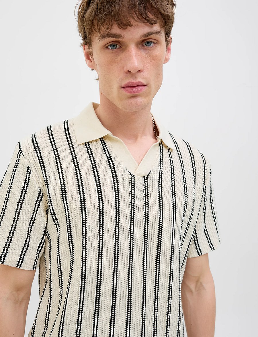 Jack & Jones - JPRBLUHARRY SS SPLIT NECK POLO SN 2PK MP - kurzärmelig - cloud dancer - 3