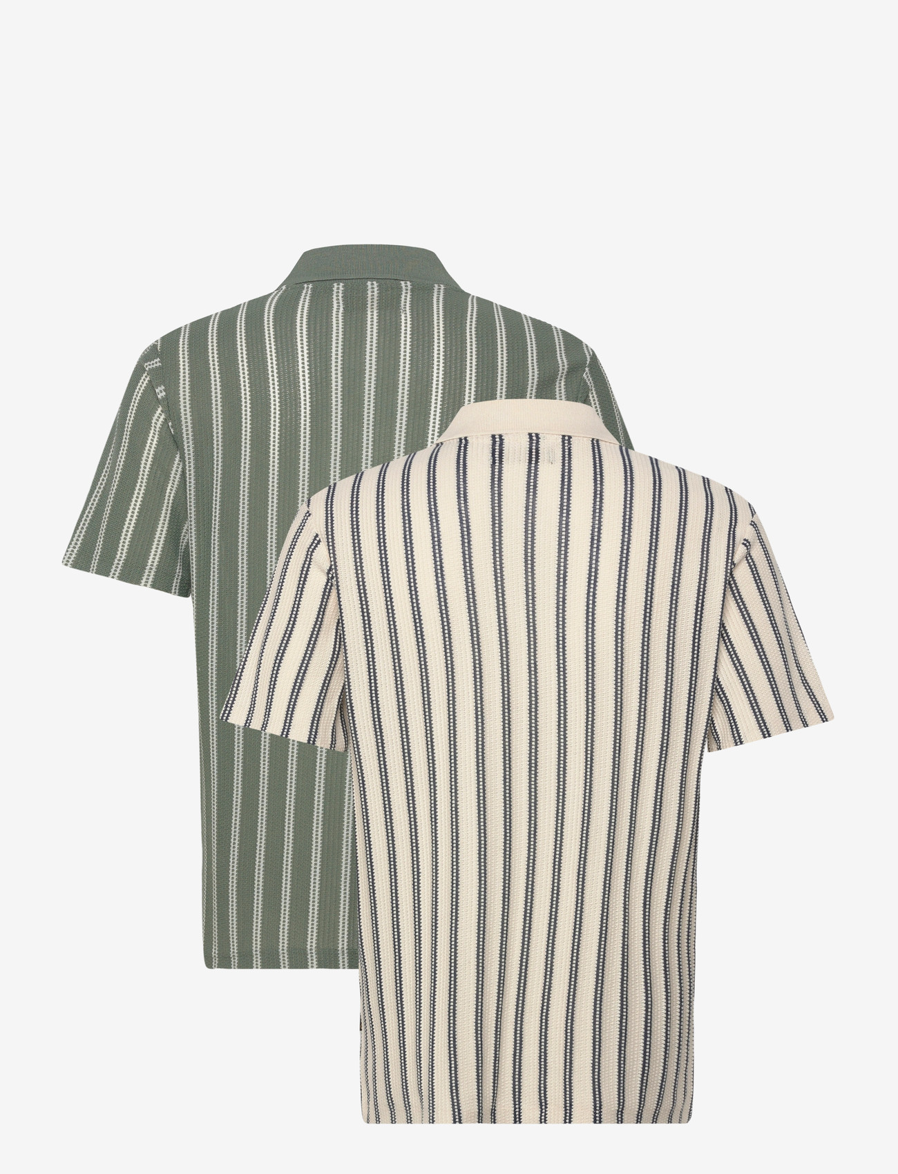 Jack & Jones - JPRBLUHARRY SS SPLIT NECK POLO SN 2PK MP - kortærmede poloer - cloud dancer - 1