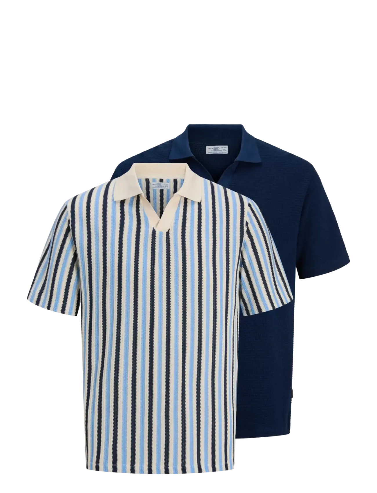 Jack & Jones JPRBLUHARRY SS SPLIT NECK POLO SN 2PK MP - Pikéer - DARK NAVY / navy