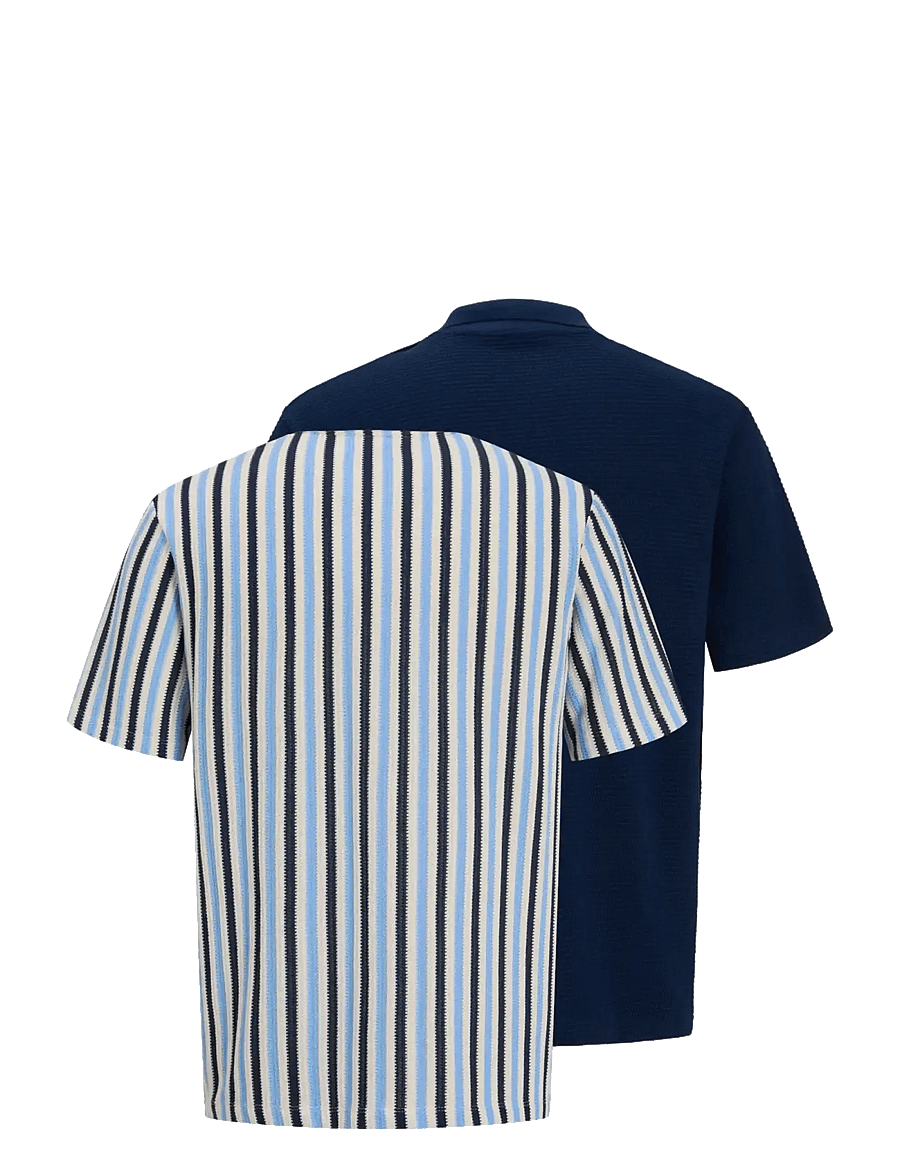 Jack & Jones - JPRBLUHARRY SS SPLIT NECK POLO SN 2PK MP - kortærmede poloer - dark navy - 1
