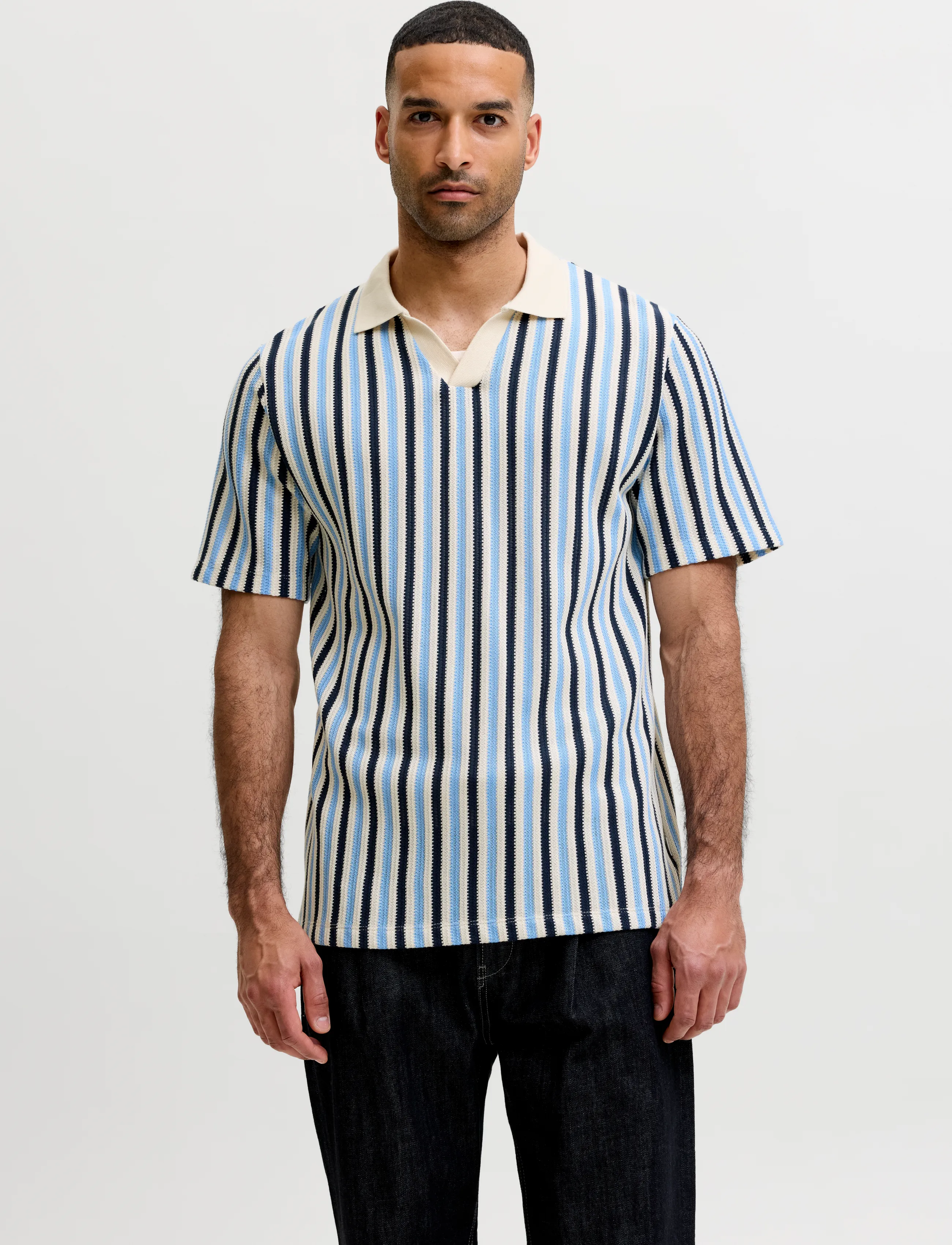 Jack & Jones JPRBLUHARRY SS SPLIT NECK POLO SN 2PK MP - Short-sleeved polos - DARK NAVY / navy
