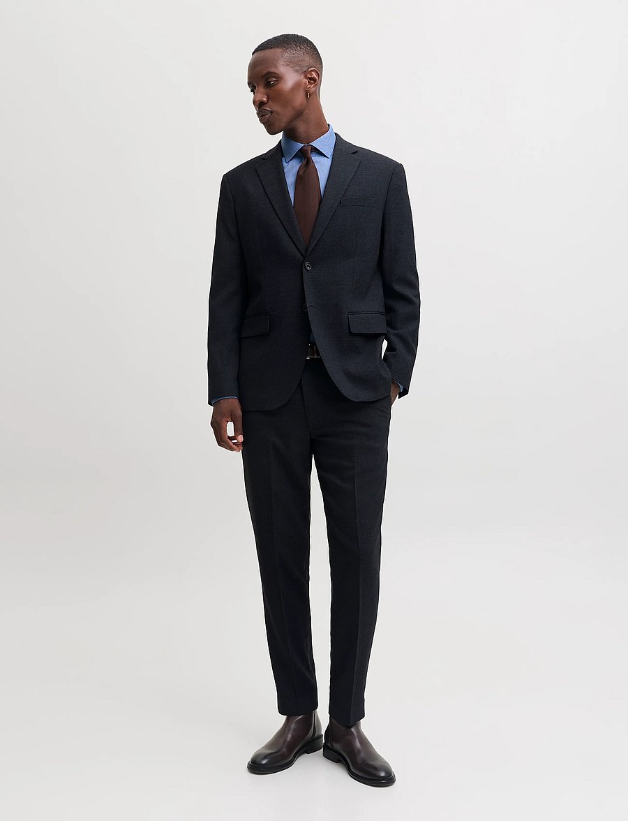 Jack & Jones - JPRSOLARIS WOOL STRUCTURE SUIT - anzüge - night sky - 0