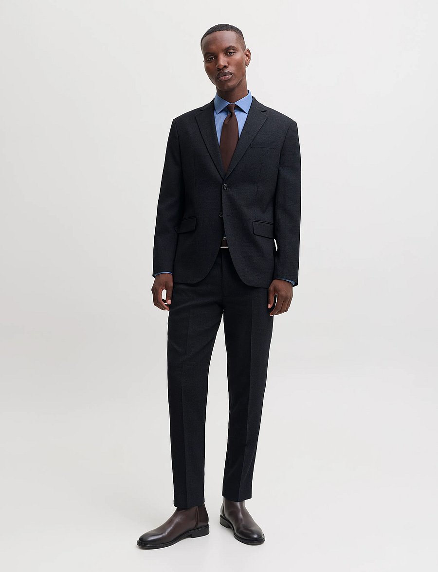 Jack & Jones - JPRSOLARIS WOOL STRUCTURE SUIT - anzüge - night sky - 4