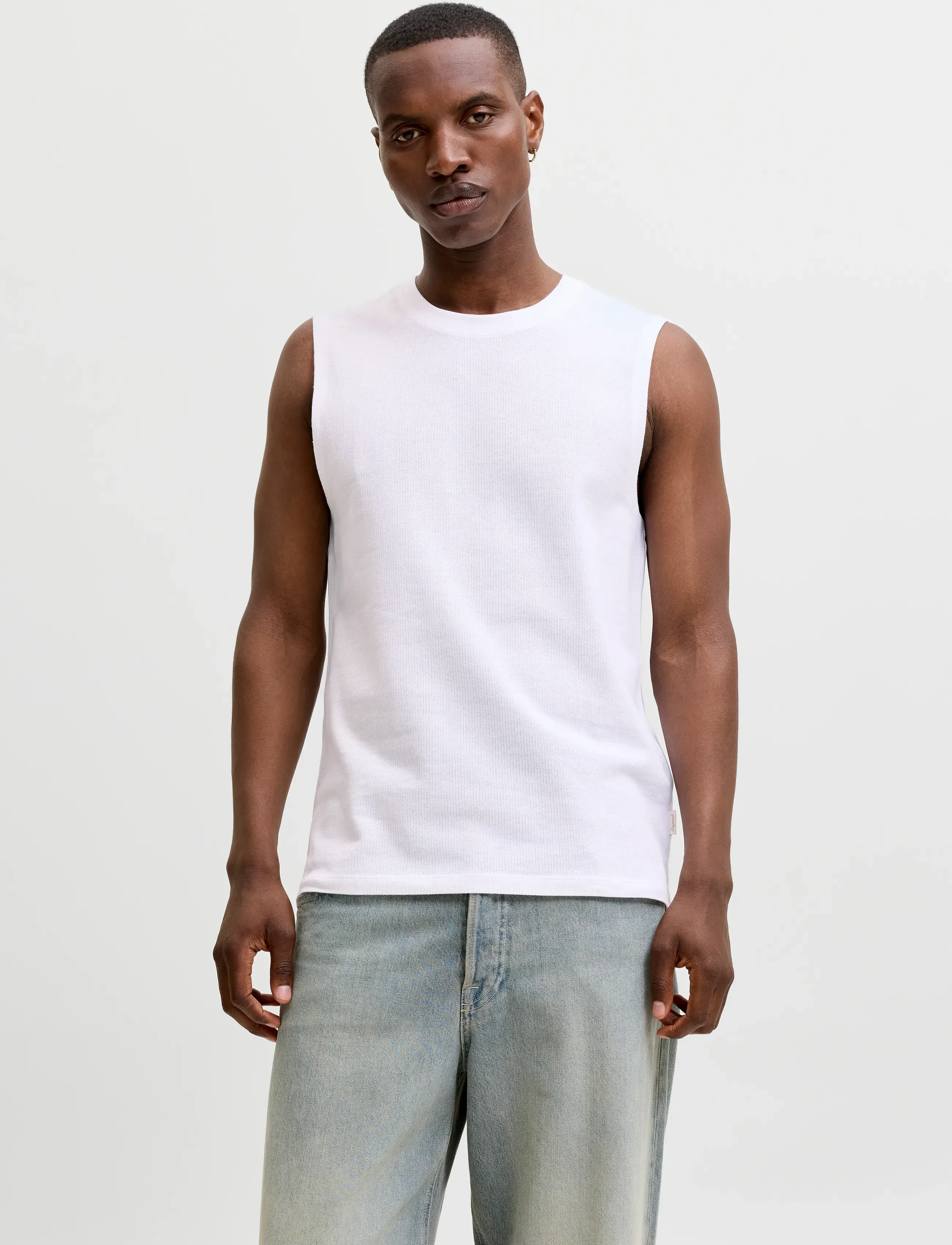 Jack & Jones JORHYERES SLEEVELESS TEXTURE TEE 2PK MP - 4 for 3 - BRIGHT WHITE / white
