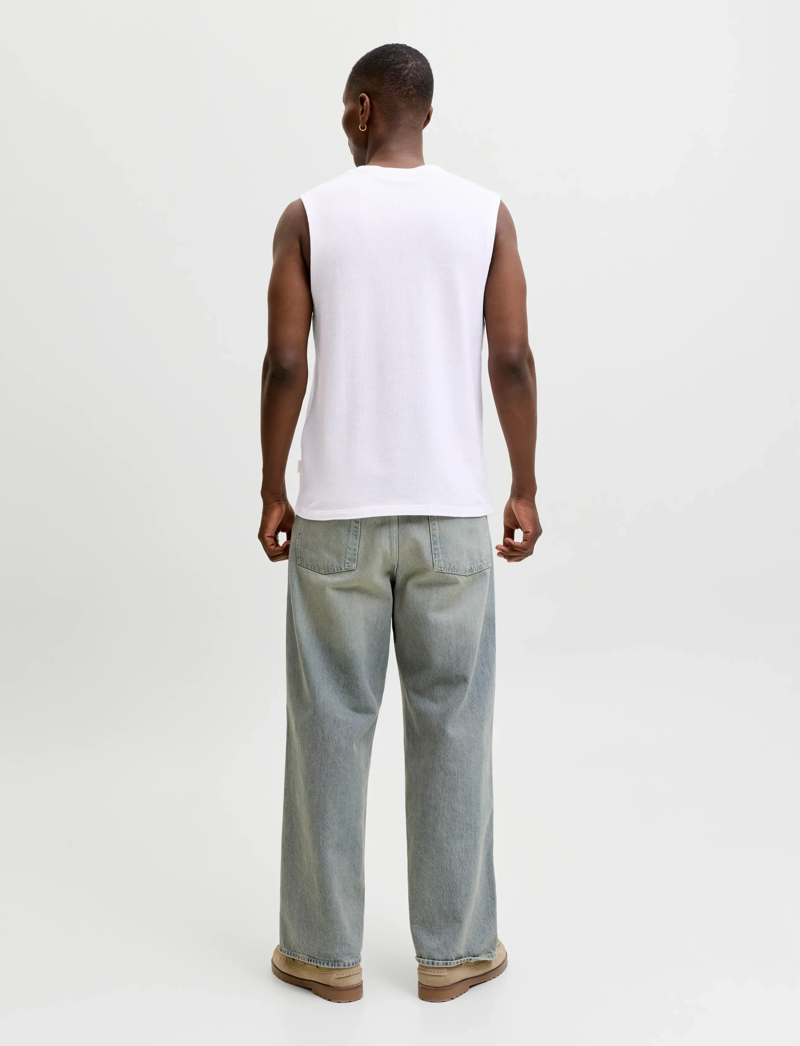 Jack & Jones - JORHYERES SLEEVELESS TEXTURE TEE 2PK MP - tanktops - bright white - 3