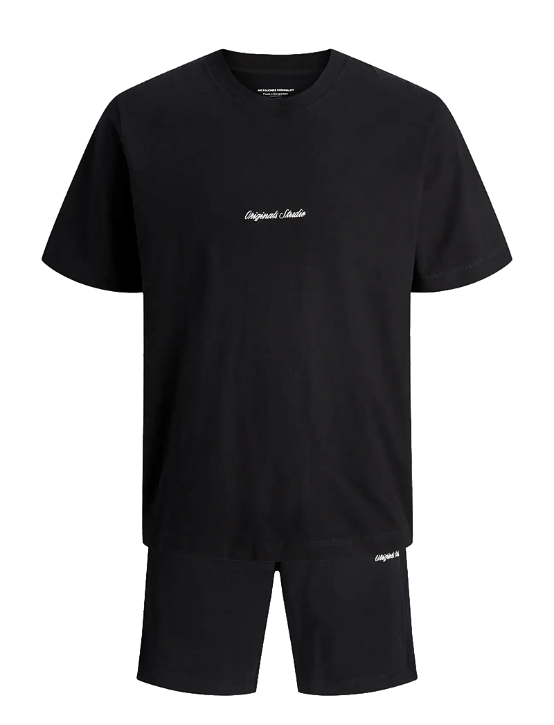 Jack & Jones - JORNORREBRO EMB TEE SS CN SET PACK MP - casual shorts - black - 1