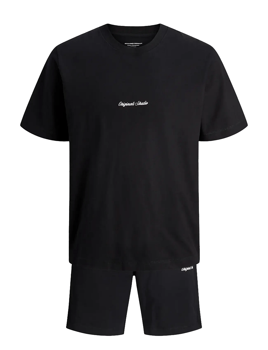 Jack & Jones - JORNORREBRO EMB TEE SS CN SET PACK MP - casual shorts - black - 1