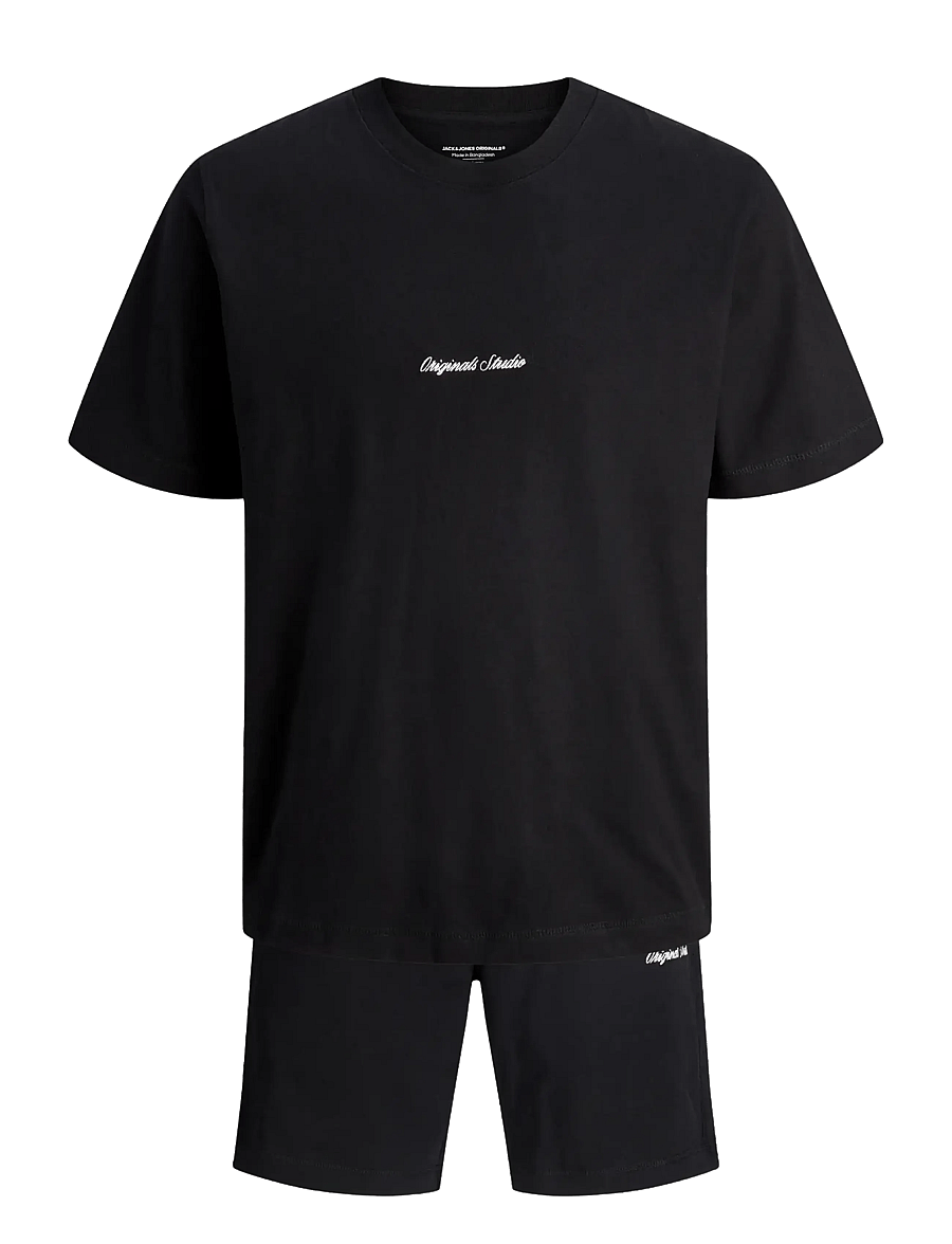 Jack & Jones - JORNORREBRO EMB TEE SS CN SET PACK MP - casual shorts - black - 2