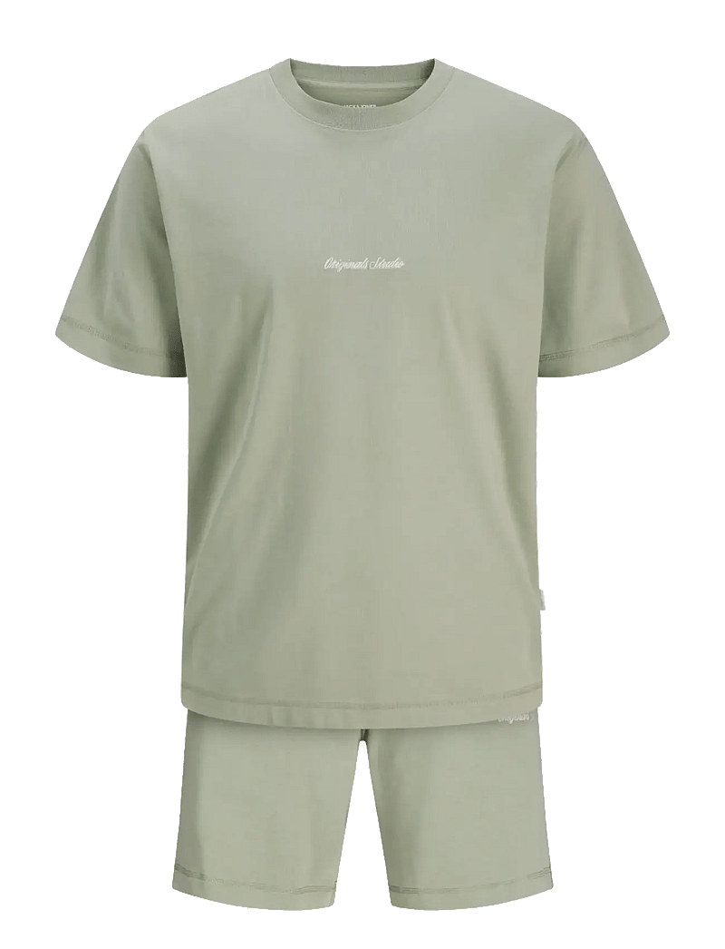 Jack & Jones - JORNORREBRO EMB TEE SS CN SET PACK MP - casual shorts - seagrass - 1