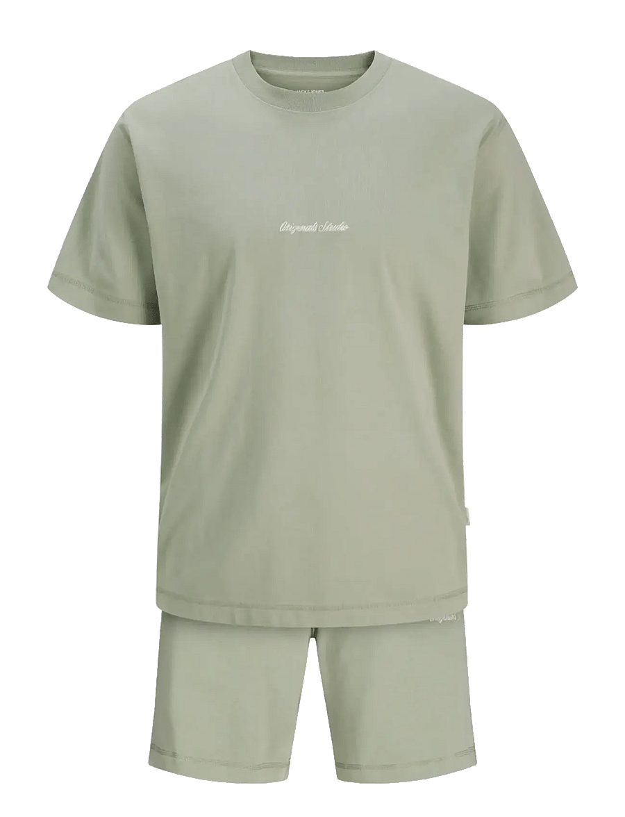Jack & Jones - JORNORREBRO EMB TEE SS CN SET PACK MP - casual shorts - seagrass - 1