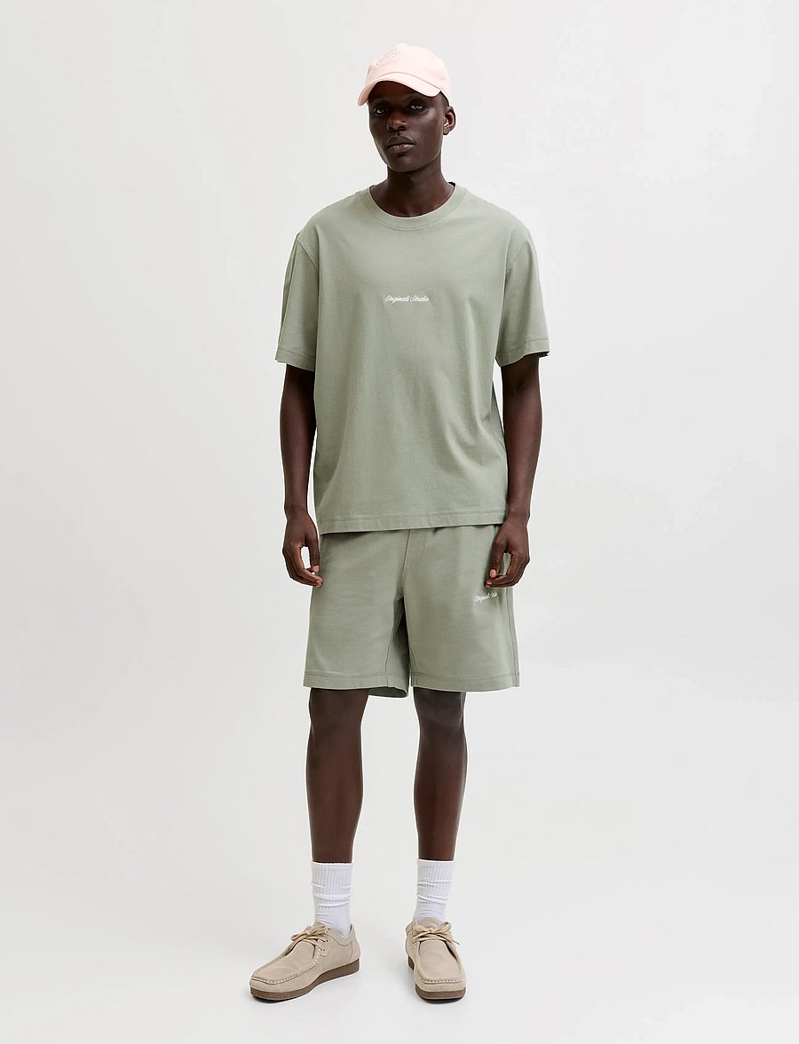 Jack & Jones - JORNORREBRO EMB TEE SS CN SET PACK MP - casual shorts - seagrass - 4