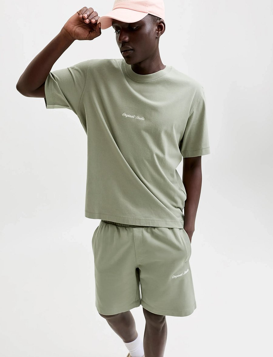 Jack & Jones - JORNORREBRO EMB TEE SS CN SET PACK MP - casual shorts - seagrass - 5