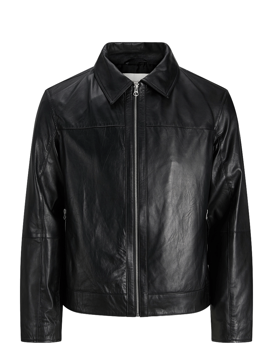 Jack & Jones - JORATOCHA LEATHER JACKET NOOS - black - 1