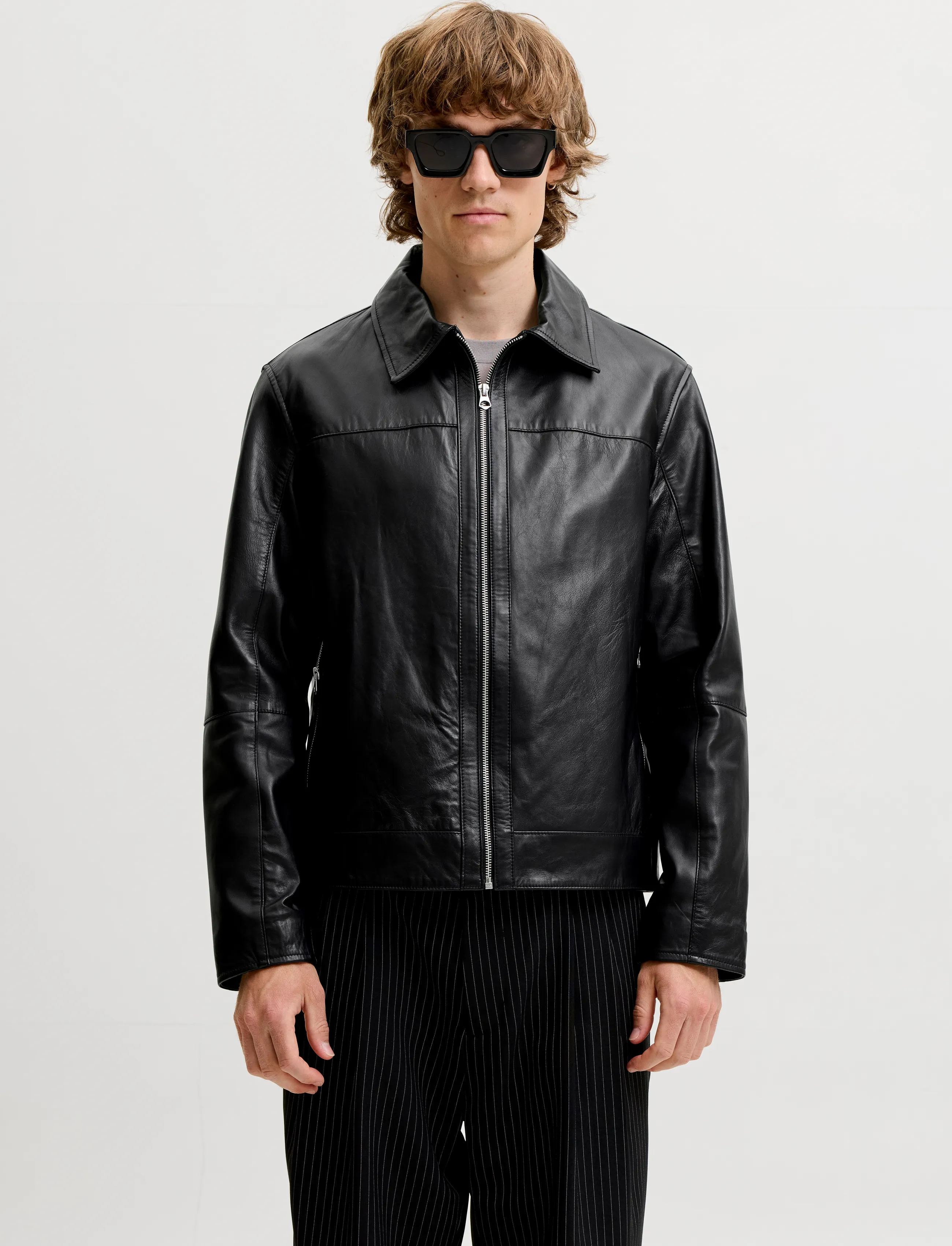 Jack & Jones JORATOCHA LEATHER JACKET NOOS - Jackor - BLACK / black