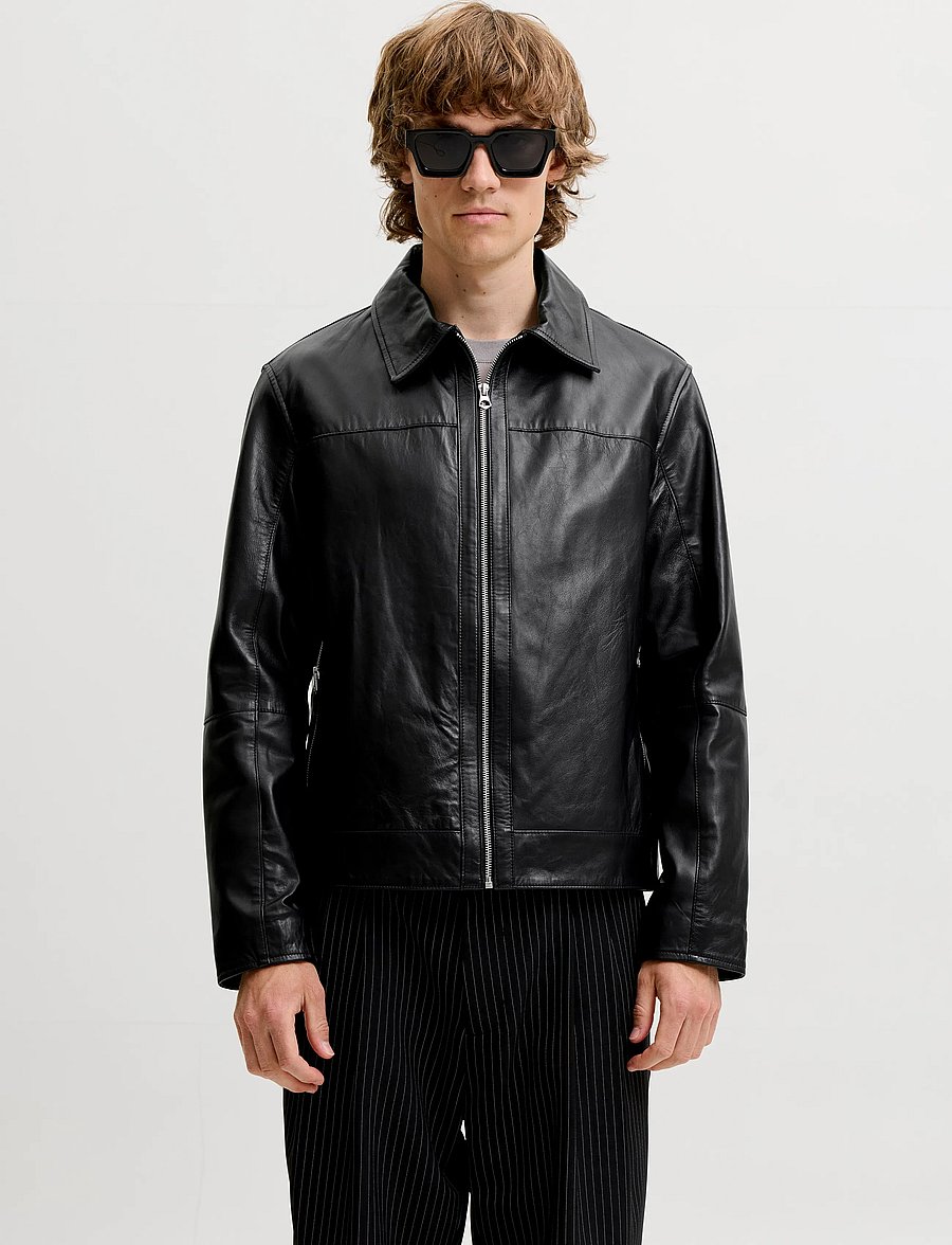 Jack & Jones - JORATOCHA LEATHER JACKET NOOS - black - 0