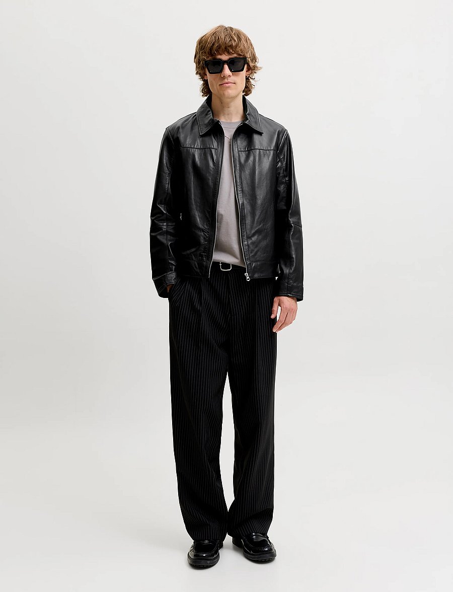 Jack & Jones - JORATOCHA LEATHER JACKET NOOS - black - 4