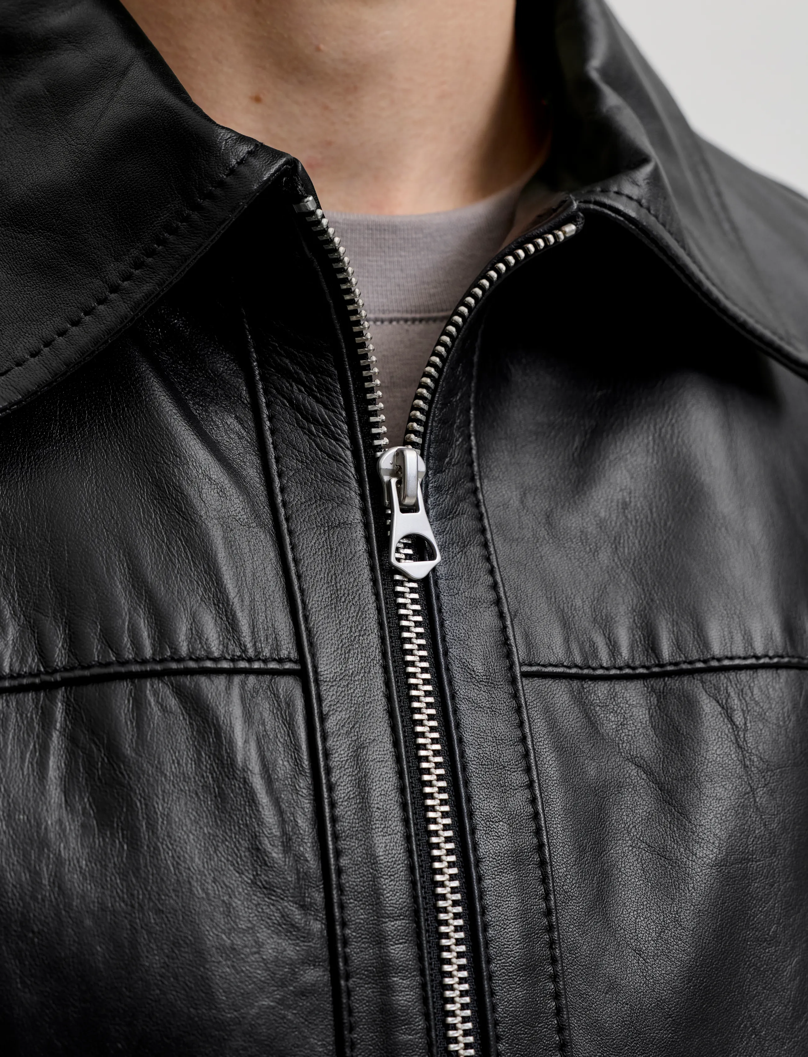Jack & Jones - JORATOCHA LEATHER JACKET NOOS - black - 5