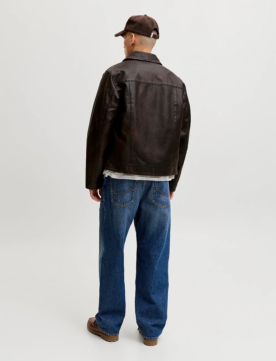 Jack & Jones - JORATOCHA LEATHER JACKET NOOS - chocolate brown - 3