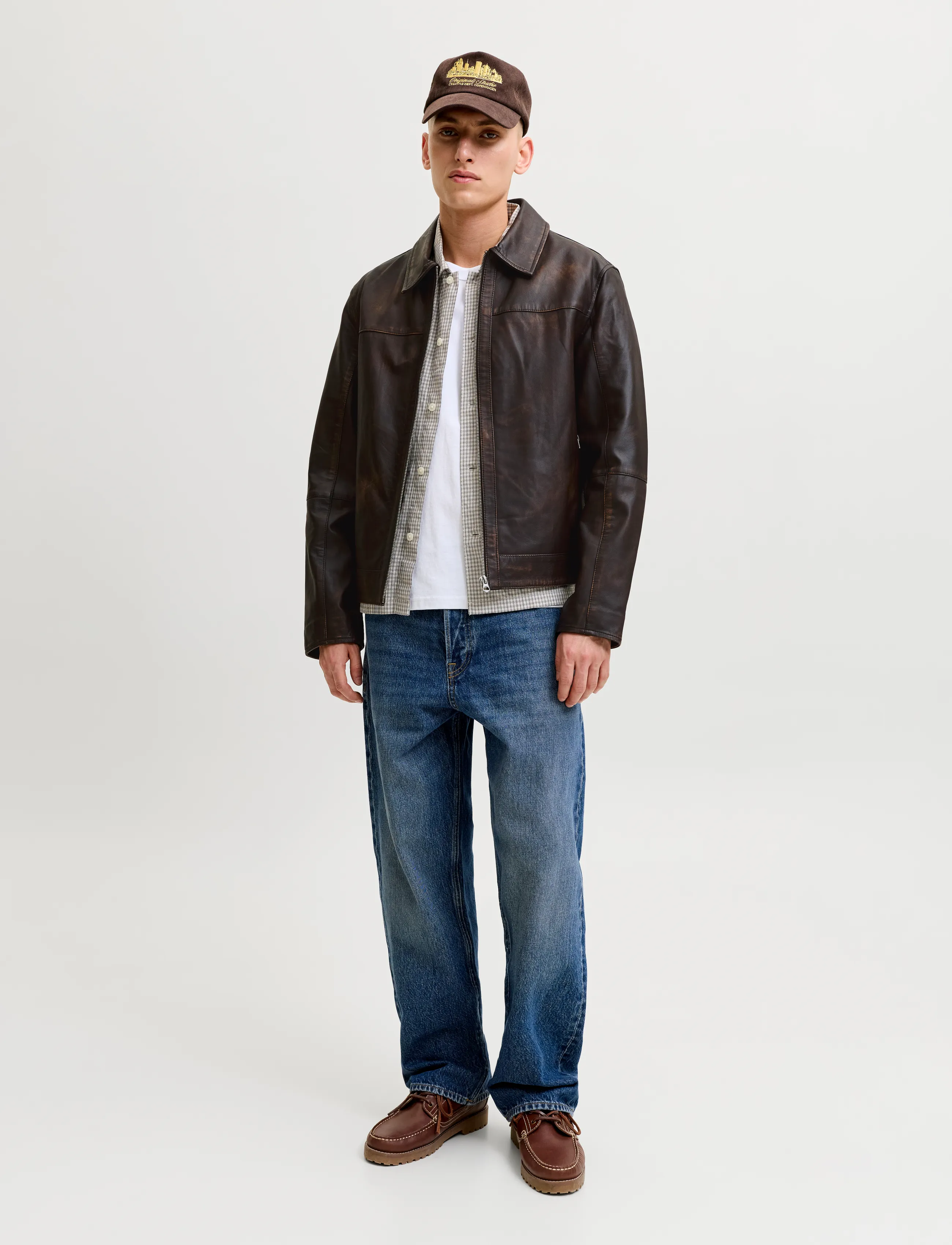 Jack & Jones - JORATOCHA LEATHER JACKET NOOS - chocolate brown - 4