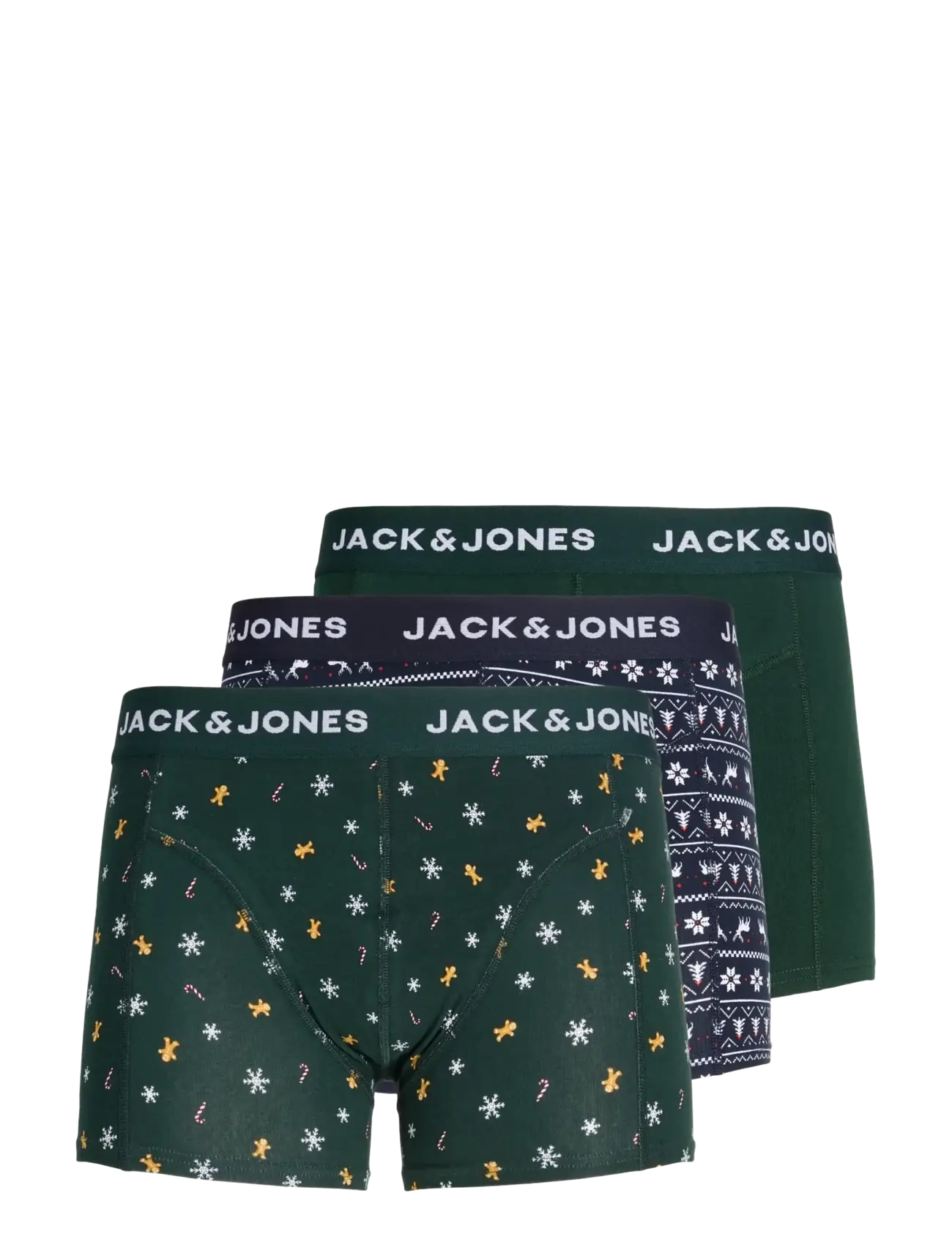 Jack & Jones JACXMAS GINGERBREAD TRUNKS 3 PACK - Underwear - SKY CAPTAIN / navy