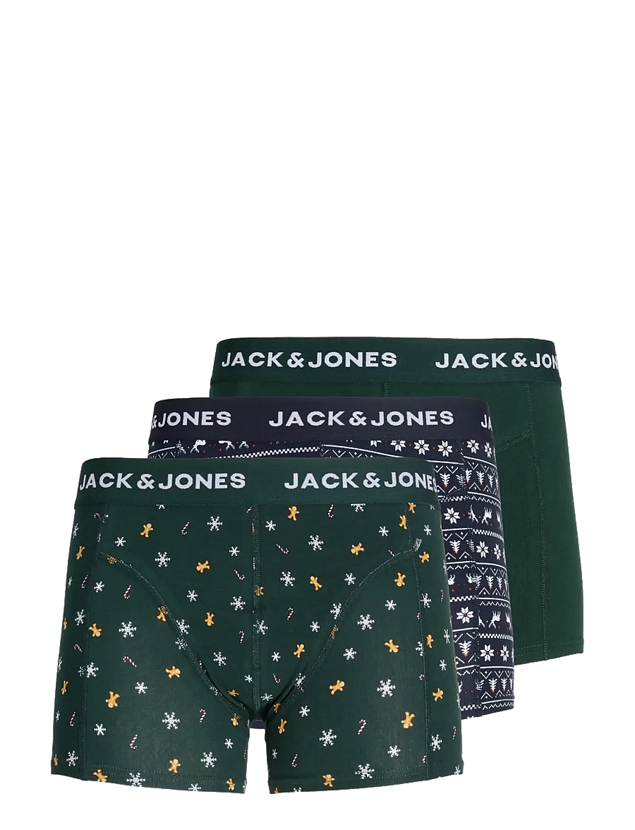 Jack & Jones - JACXMAS GINGERBREAD TRUNKS 3 PACK - enge boxershorts - sky captain - 0