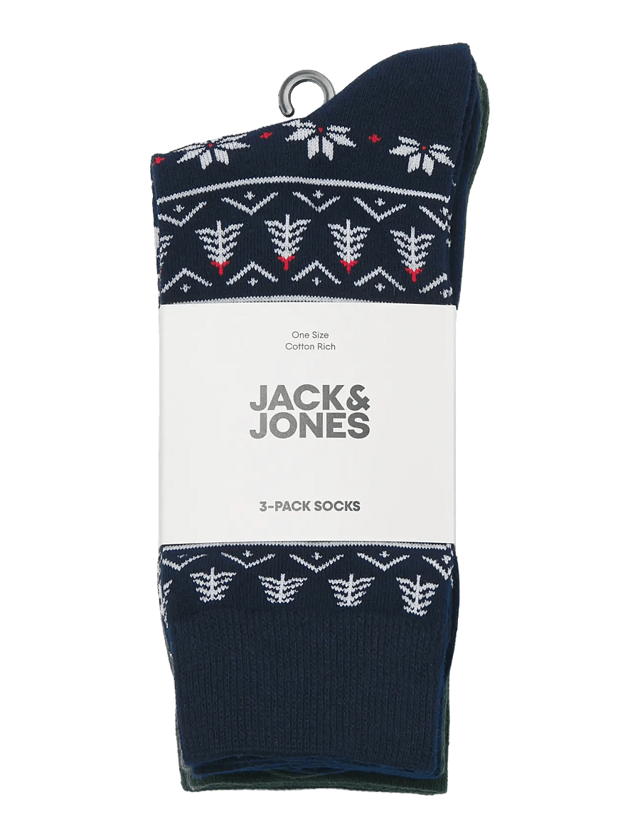 Jack & Jones - JACXMAS GINGERBREAD SOCKS 3 PACK - sky captain - 1