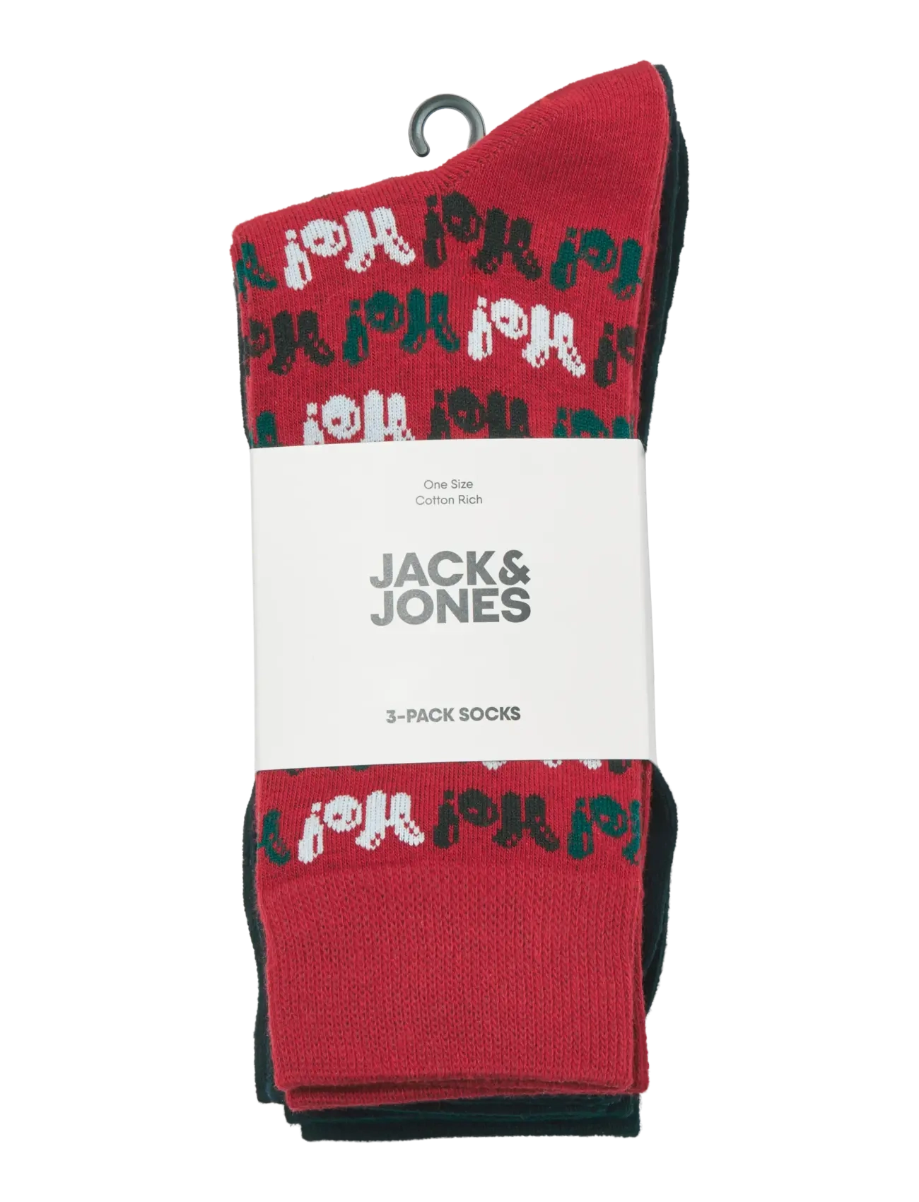 Jack & Jones - JACEDDIE XMAS SOCKS 3 PACK - sokker - rio red - 1
