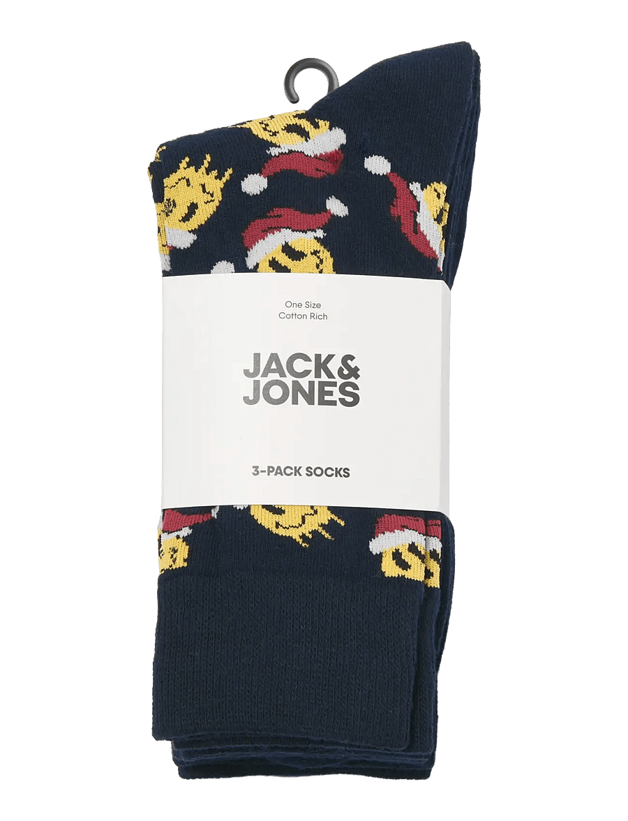Jack & Jones - JACXMAS SMILEY SOCKS 3 PACK - outer space - 1