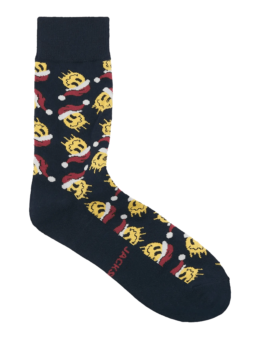 Jack & Jones - JACXMAS SMILEY SOCKS 3 PACK - outer space - 3