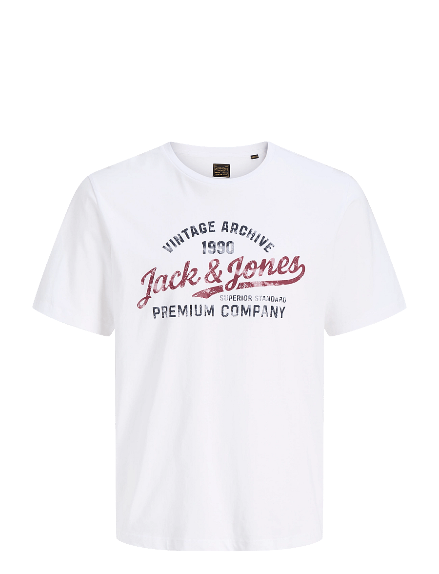 Jack & Jones - JPRBLUMATEO SS TEE SMU - kortærmede t-shirts - bright white - 0