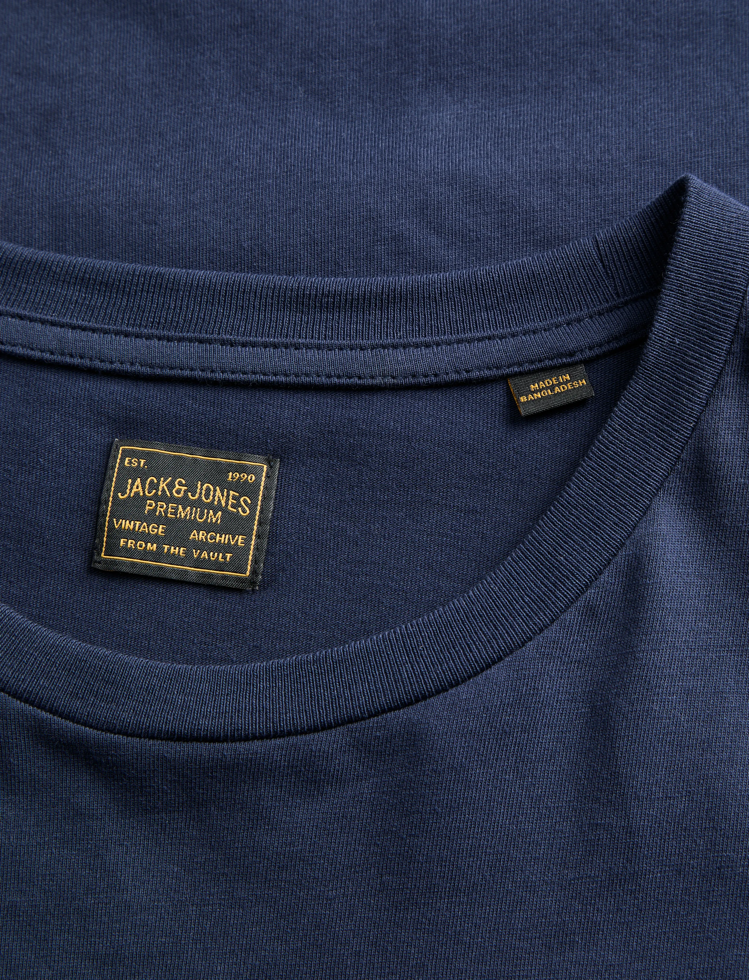 Jack & Jones - JPRBLUMATEO SS TEE SMU - short-sleeved t-shirts - navy blazer - 2