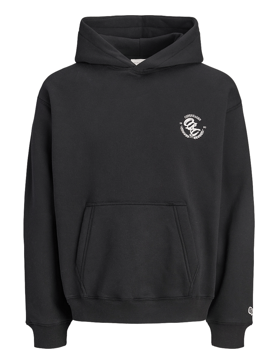 Jack & Jones - JORFREDERIKSBERG BACK SWEAT HOOD - kollektsioonid - black - 1