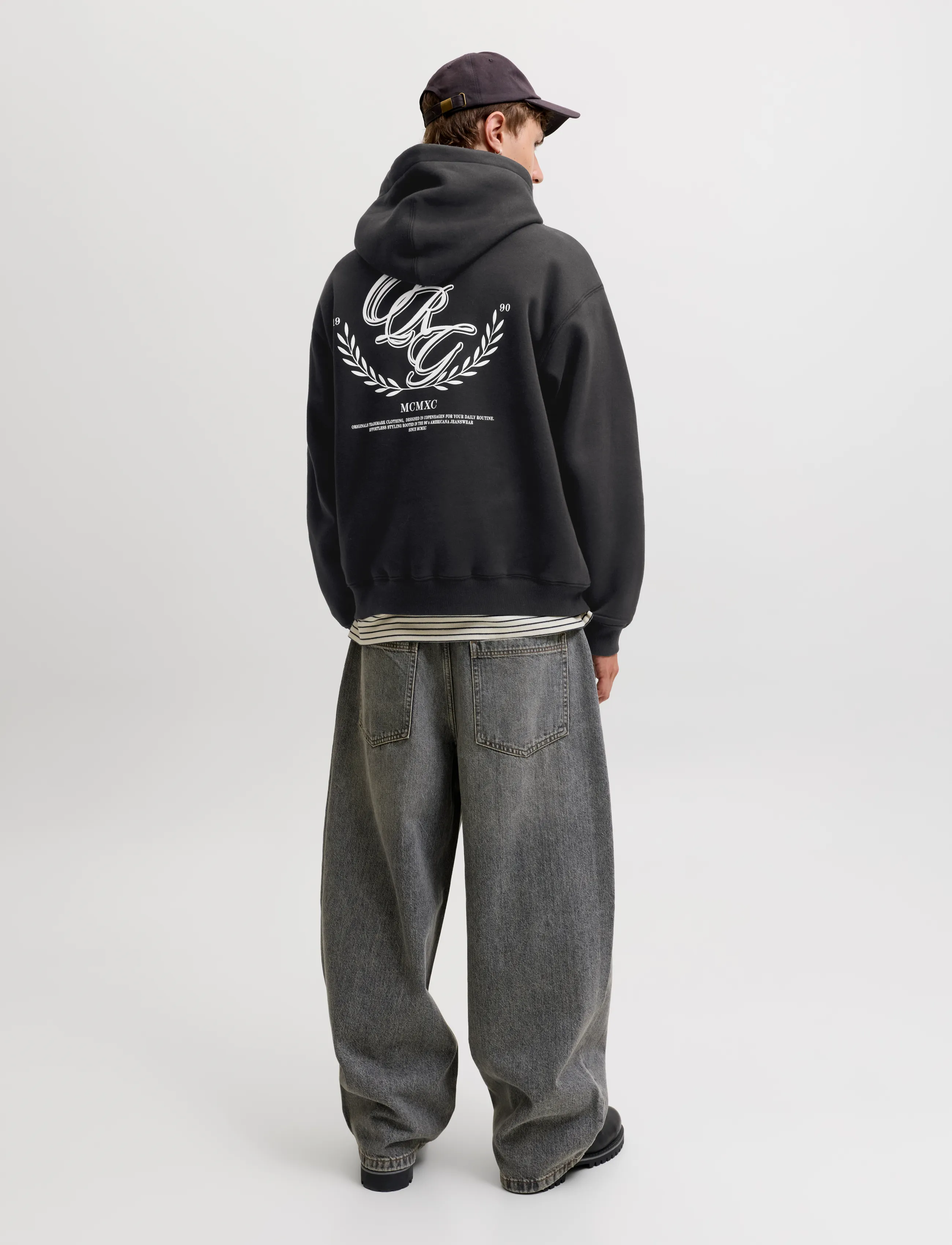 Jack & Jones - JORFREDERIKSBERG BACK SWEAT HOOD - collections - black - 3