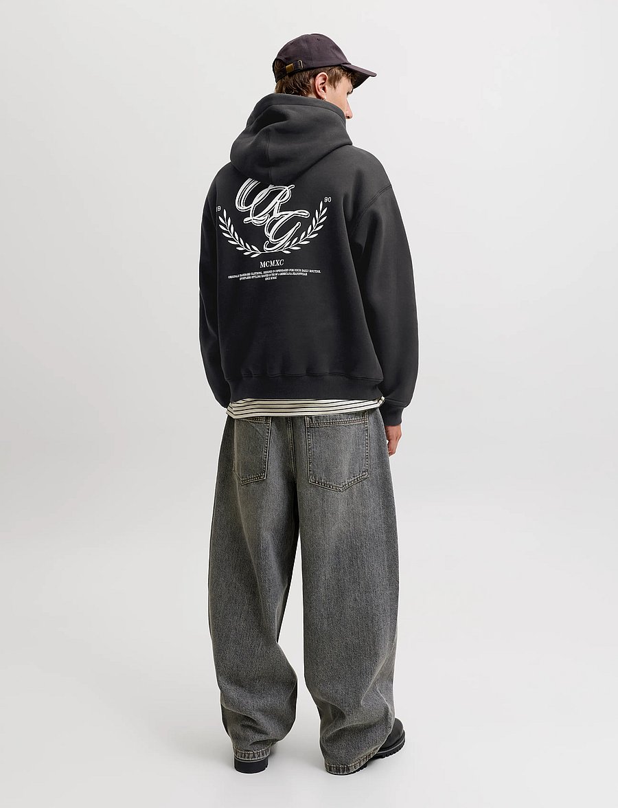 Jack & Jones - JORFREDERIKSBERG BACK SWEAT HOOD - kollektsioonid - black - 3