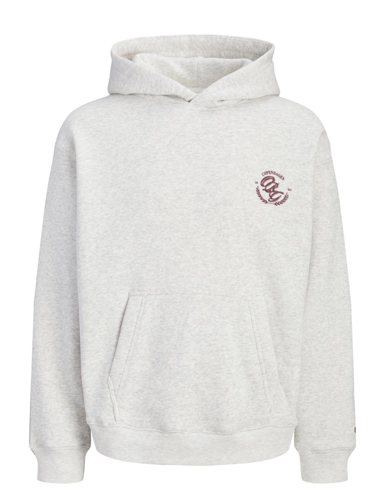 Jack & Jones JORFREDERIKSBERG BACK SWEAT HOOD - Kapuutsiga pusad - WHITE MELANGE / white