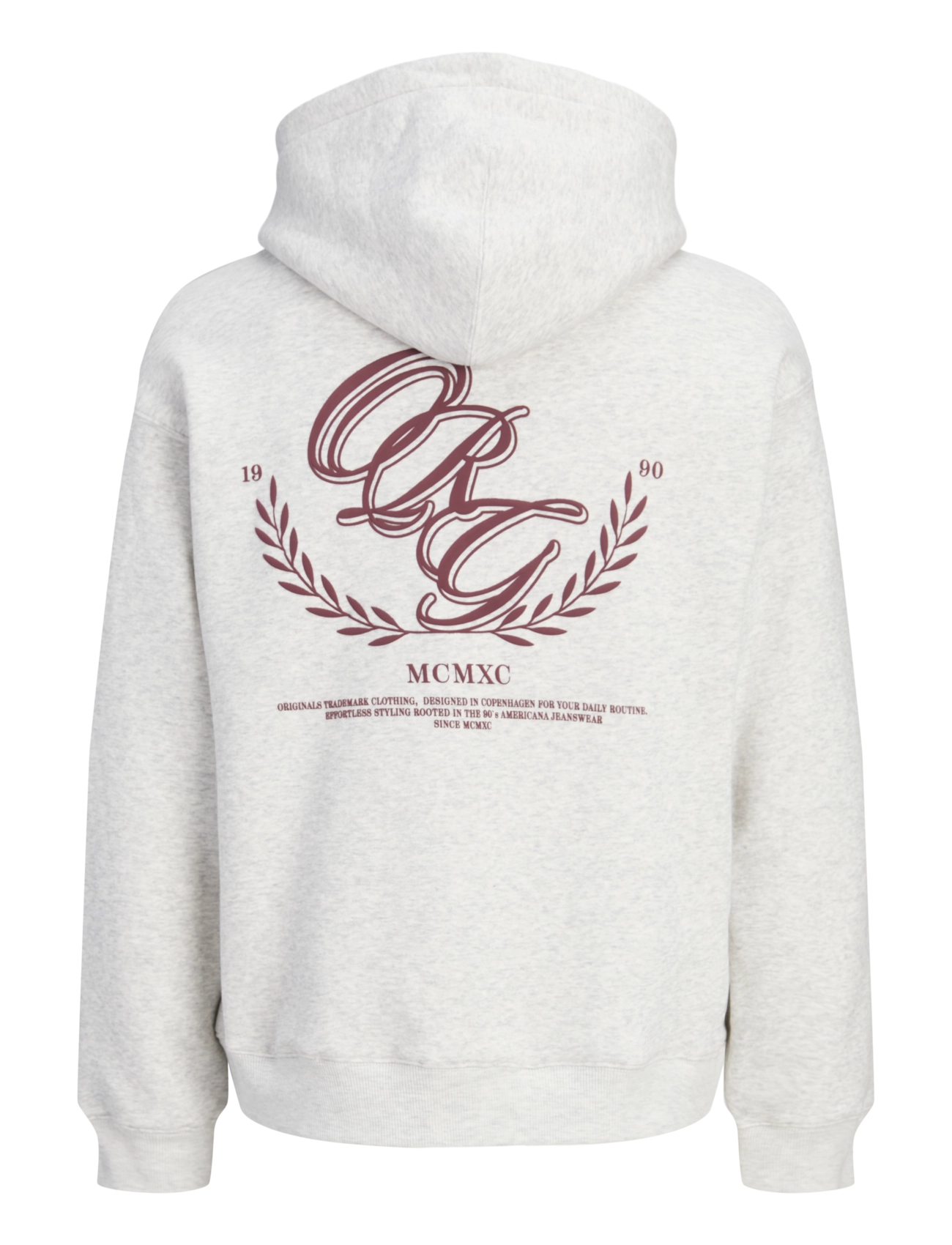 Jack & Jones - JORFREDERIKSBERG BACK SWEAT HOOD - collections - white melange - 1