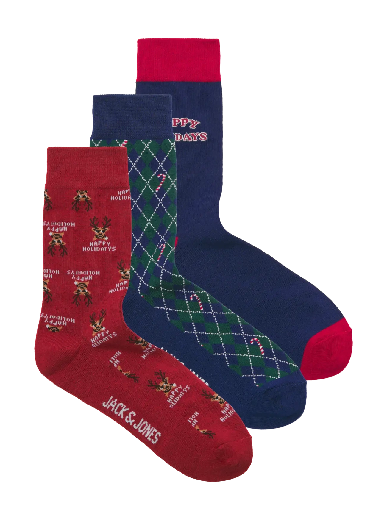 Jack & Jones JACHAPPY HOLIDAYS SOCKS 3 PACK - Unterwäsche - OCEAN CAVERN / navy