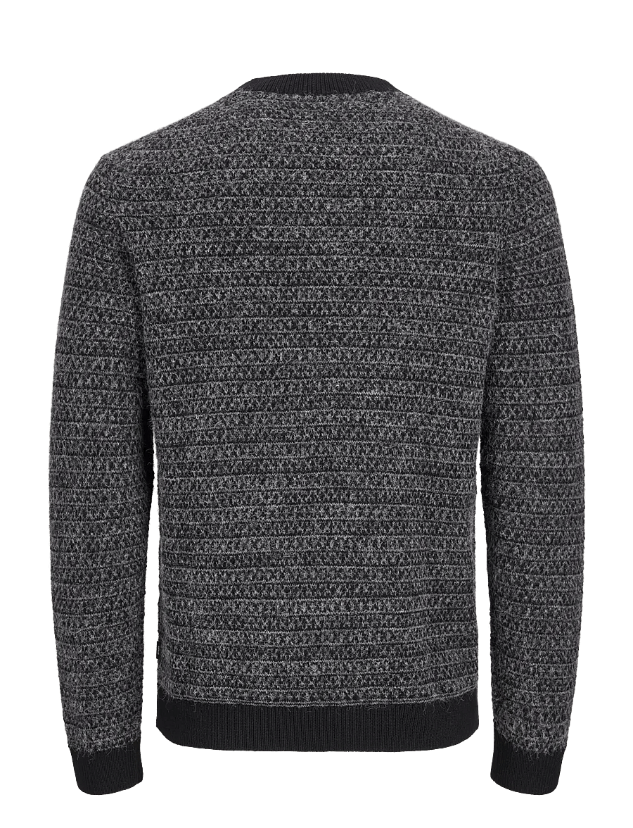 Jack & Jones - JPRBLACAM KNIT CREW NECK - round necks - black - 1