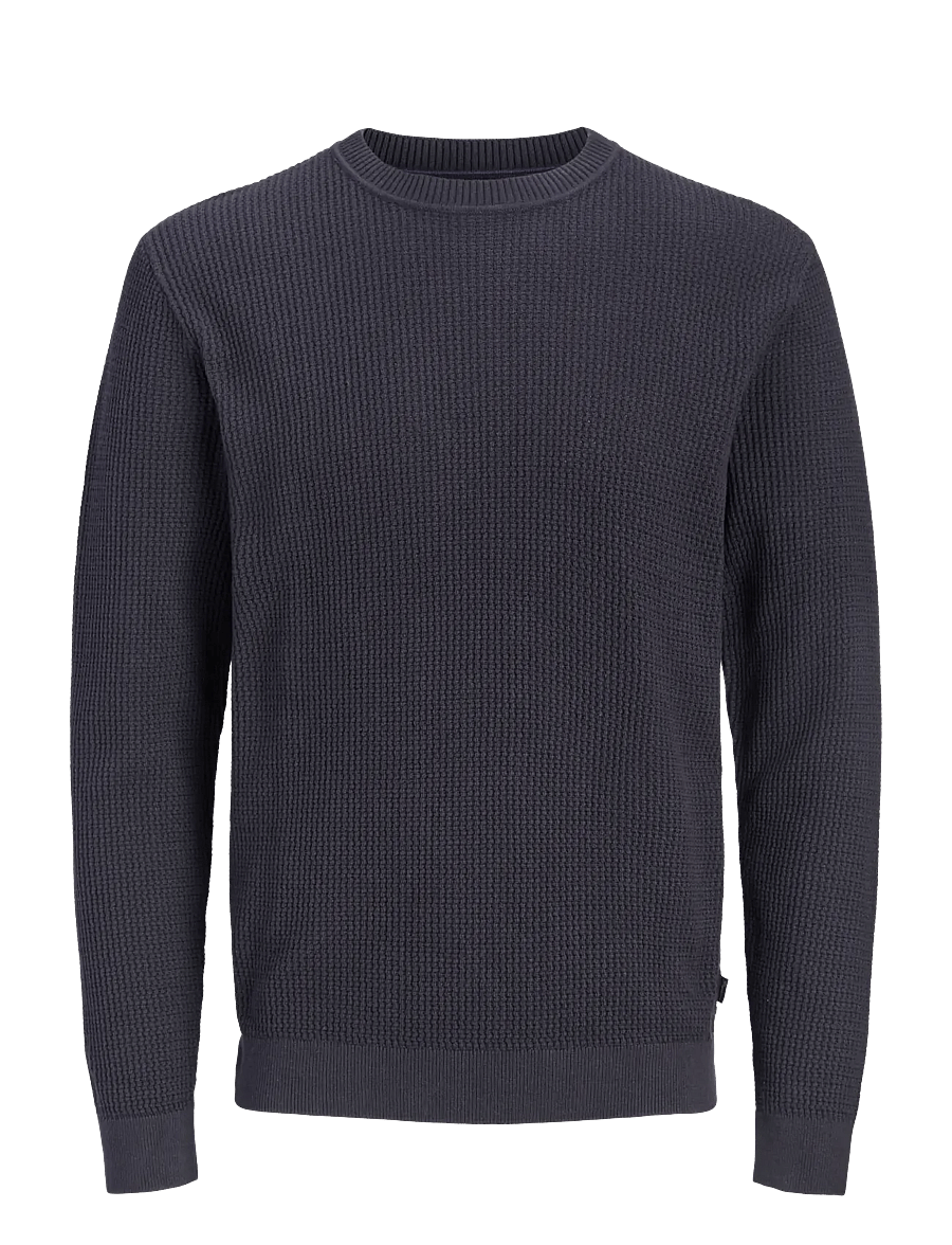 Jack & Jones - JPRBLUSTANLEY KNIT CREW NECK BF LN - round necks - dark navy - 0
