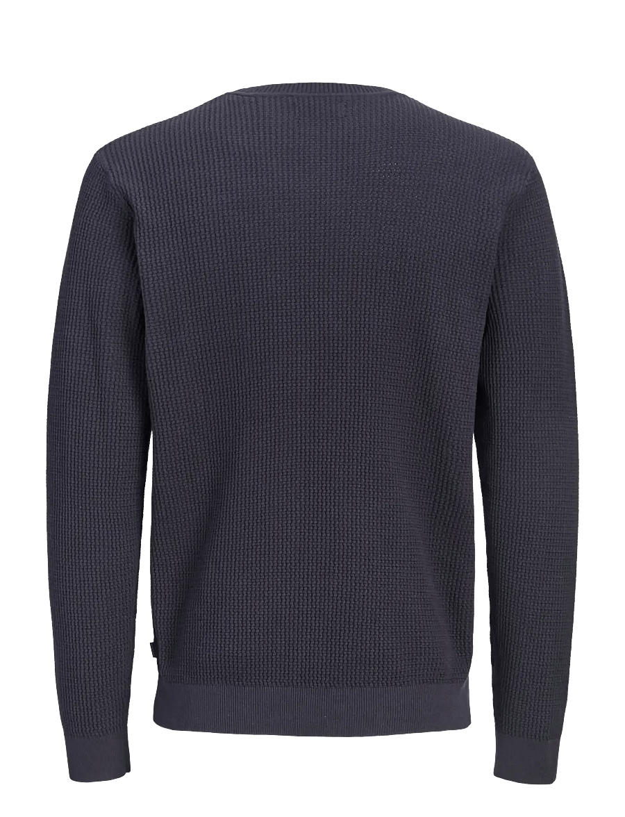 Jack & Jones - JPRBLUSTANLEY KNIT CREW NECK BF LN - round necks - dark navy - 1