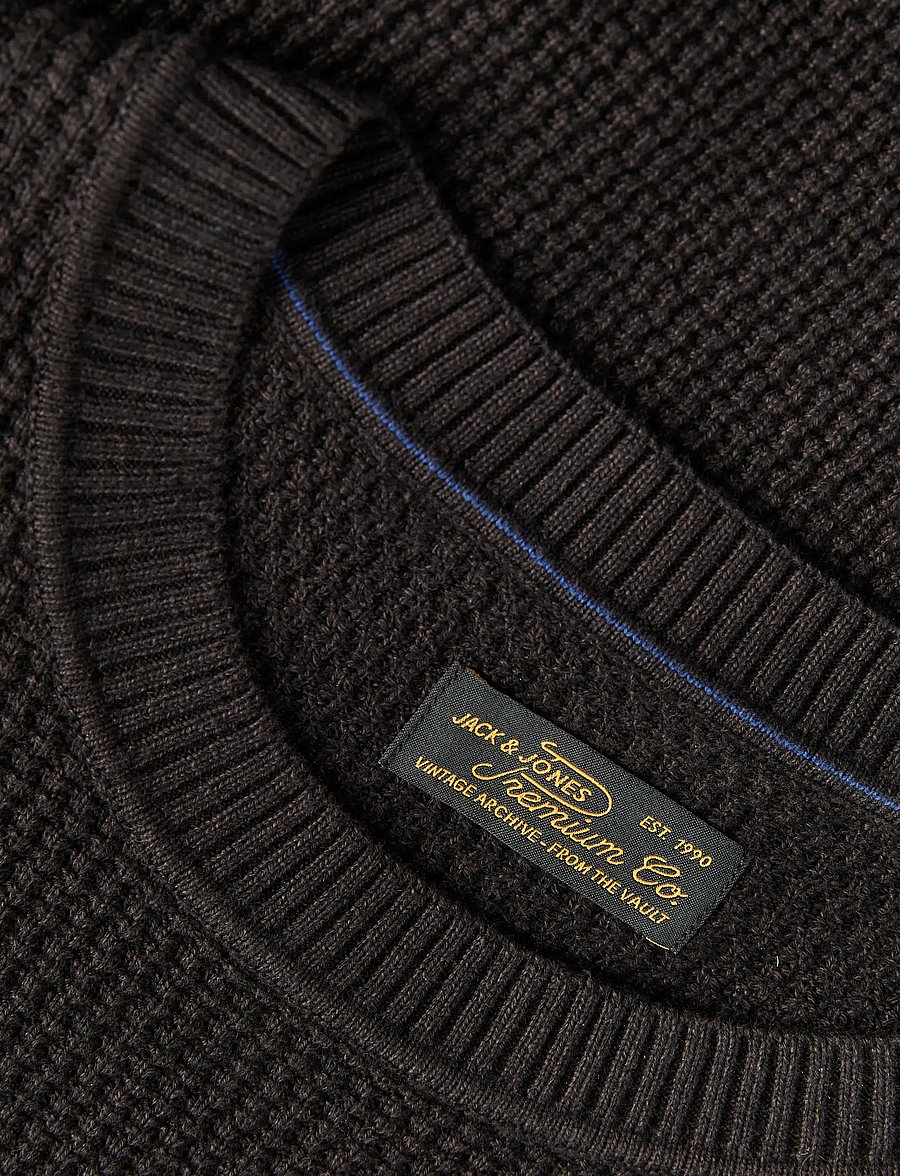 Jack & Jones - JPRBLUSTANLEY KNIT CREW NECK BF LN - Ümara kaelusega - ganache - 2