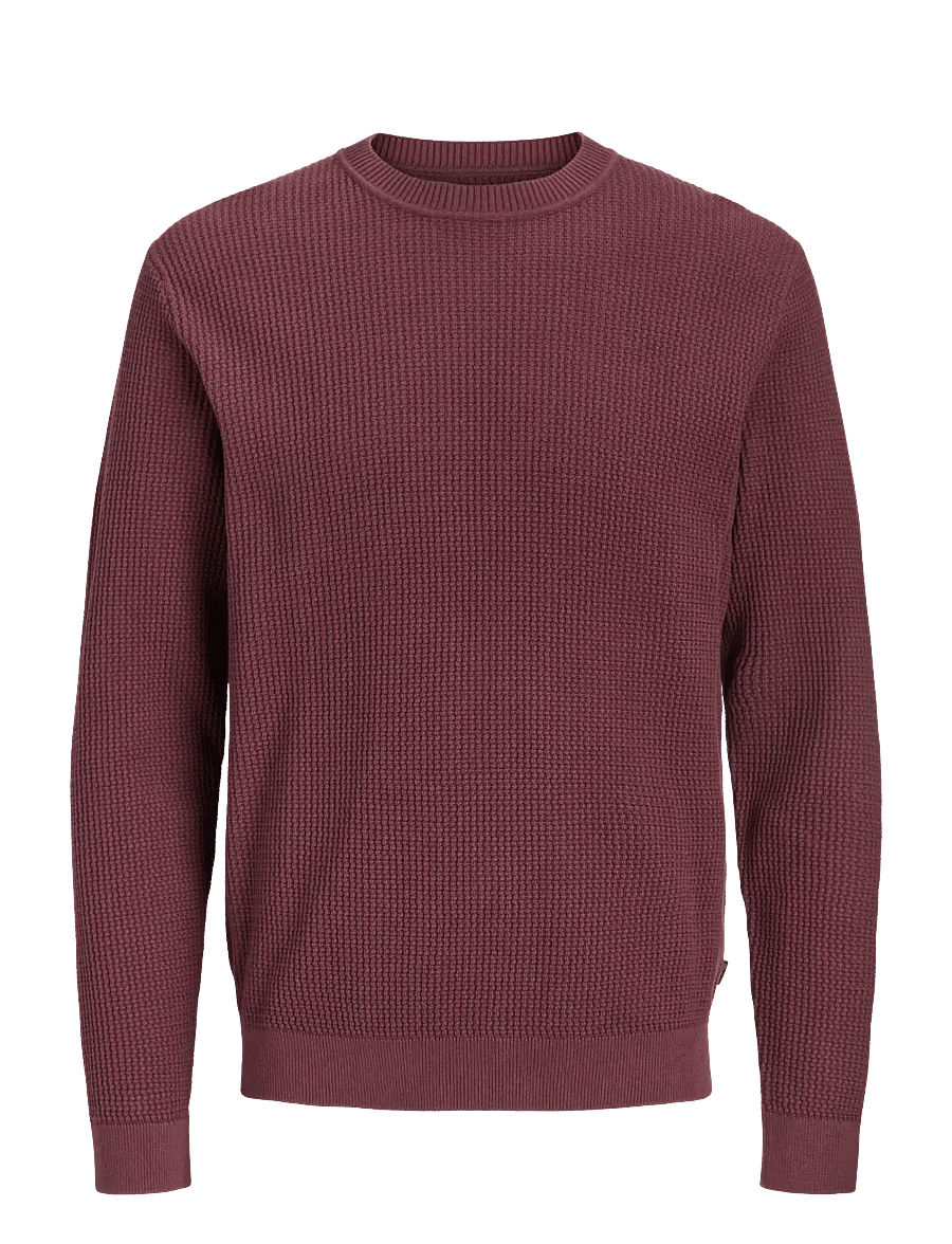 Jack & Jones - JPRBLUSTANLEY KNIT CREW NECK BF LN - Ümara kaelusega - tawny port - 0