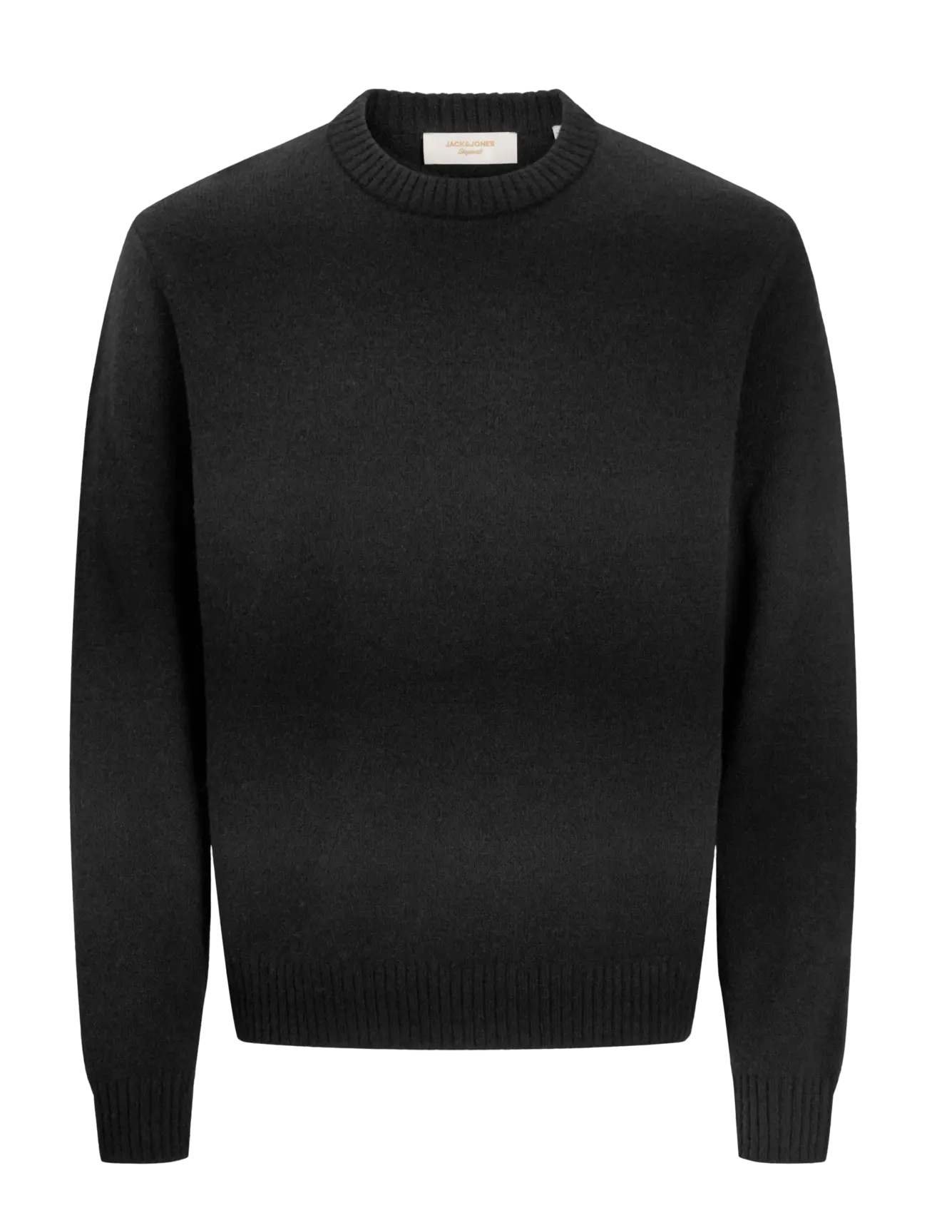 Jack & Jones JORTORONTO KNIT SPACE DYE CREW NECK BF - Rund hals - BLACK / black
