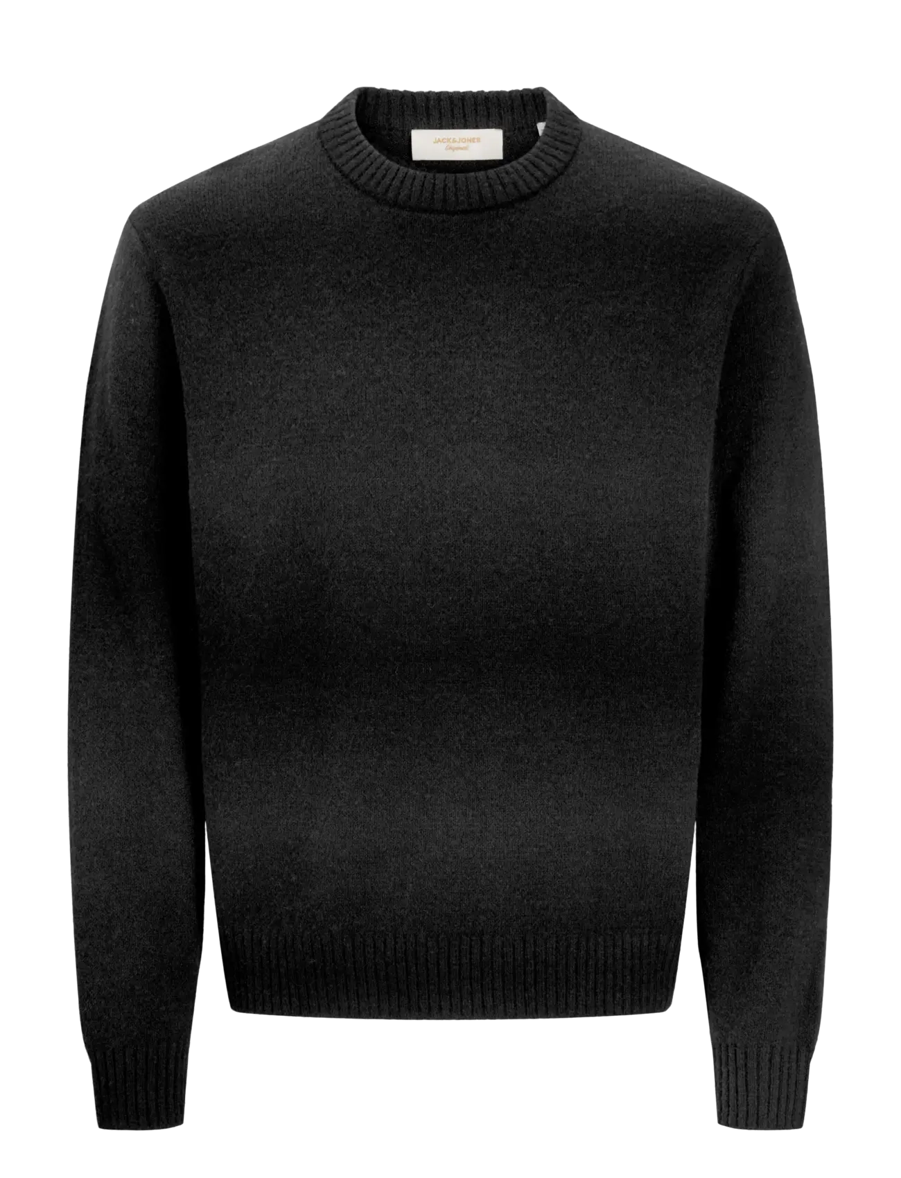 Jack & Jones JORTORONTO KNIT SPACE DYE CREW NECK BF - Clothing - BLACK / black