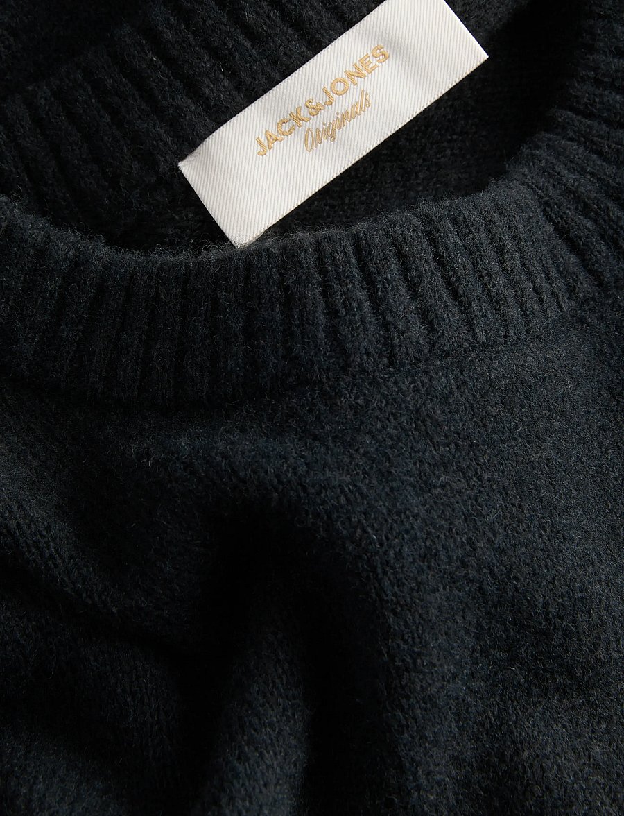 Jack & Jones - JORTORONTO KNIT SPACE DYE CREW NECK BF - rund hals - black - 2