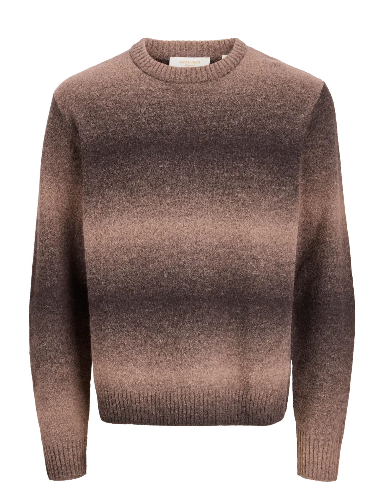 Jack & Jones JORTORONTO KNIT SPACE DYE CREW NECK BF - Rund hals - CHOCOLATE TORTE / brown
