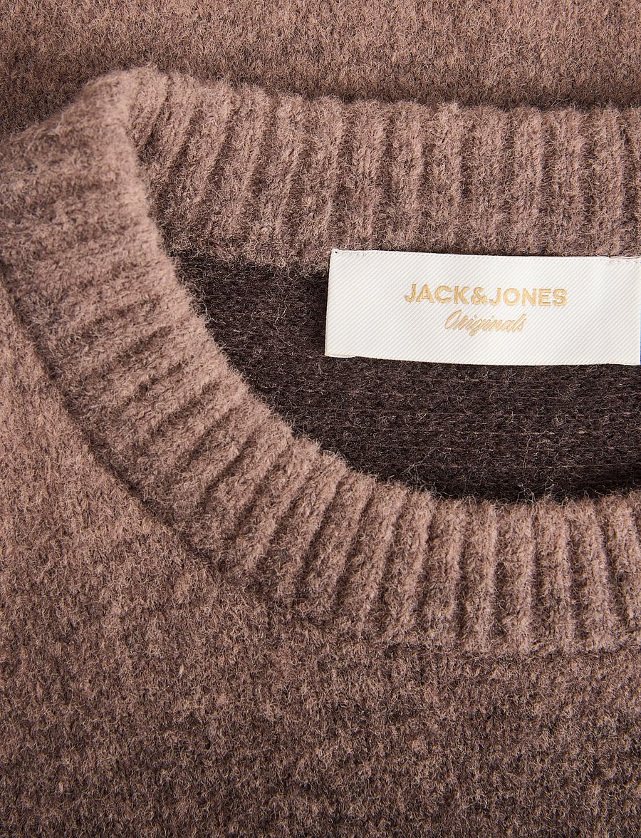 Jack & Jones - JORTORONTO KNIT SPACE DYE CREW NECK BF - rund hals - chocolate torte - 3
